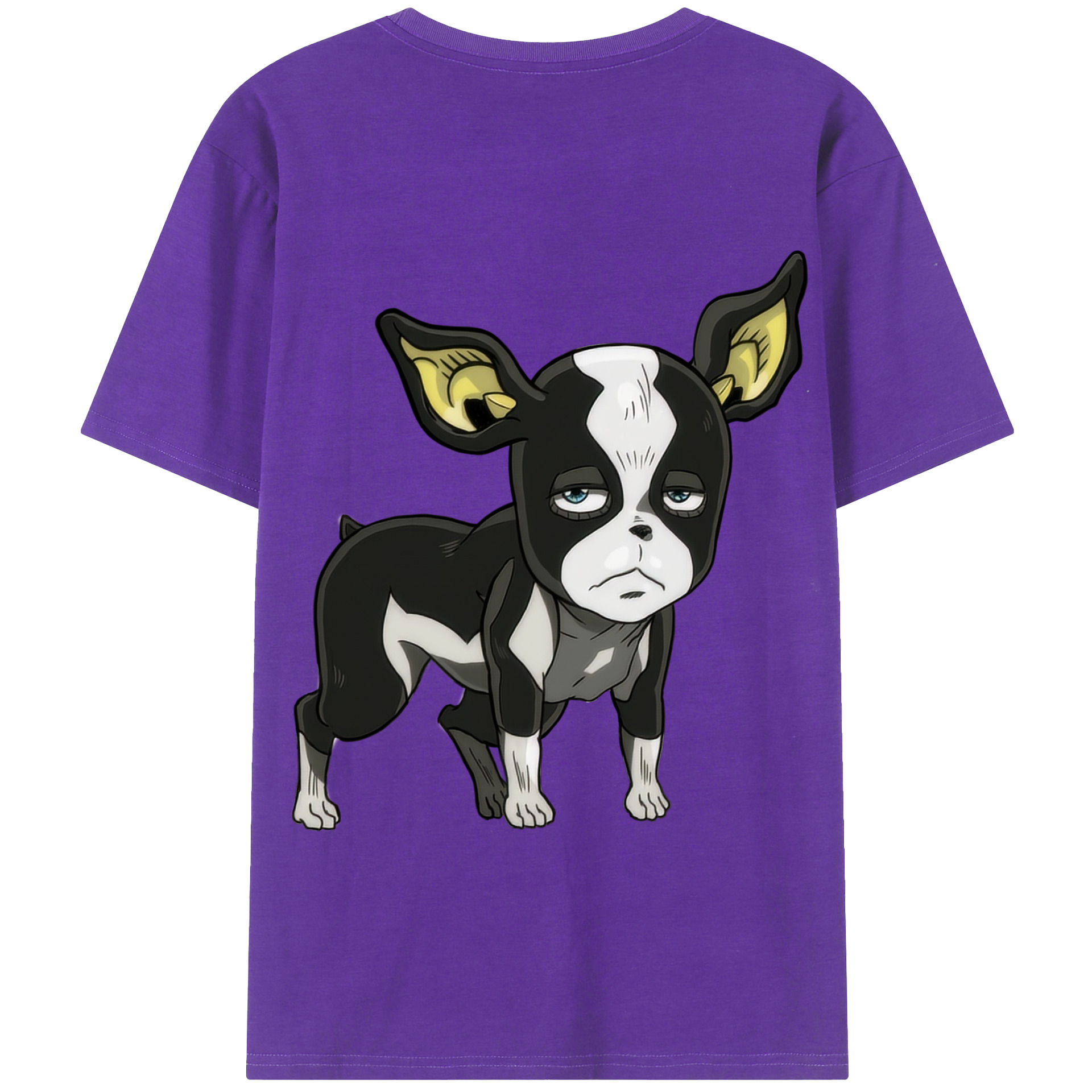 （画像用） ジョジョの奇妙な冒険 イギー JoJo's Bizarre Adventure Iggy 綿100％半袖Tシャツ（背面プリント）