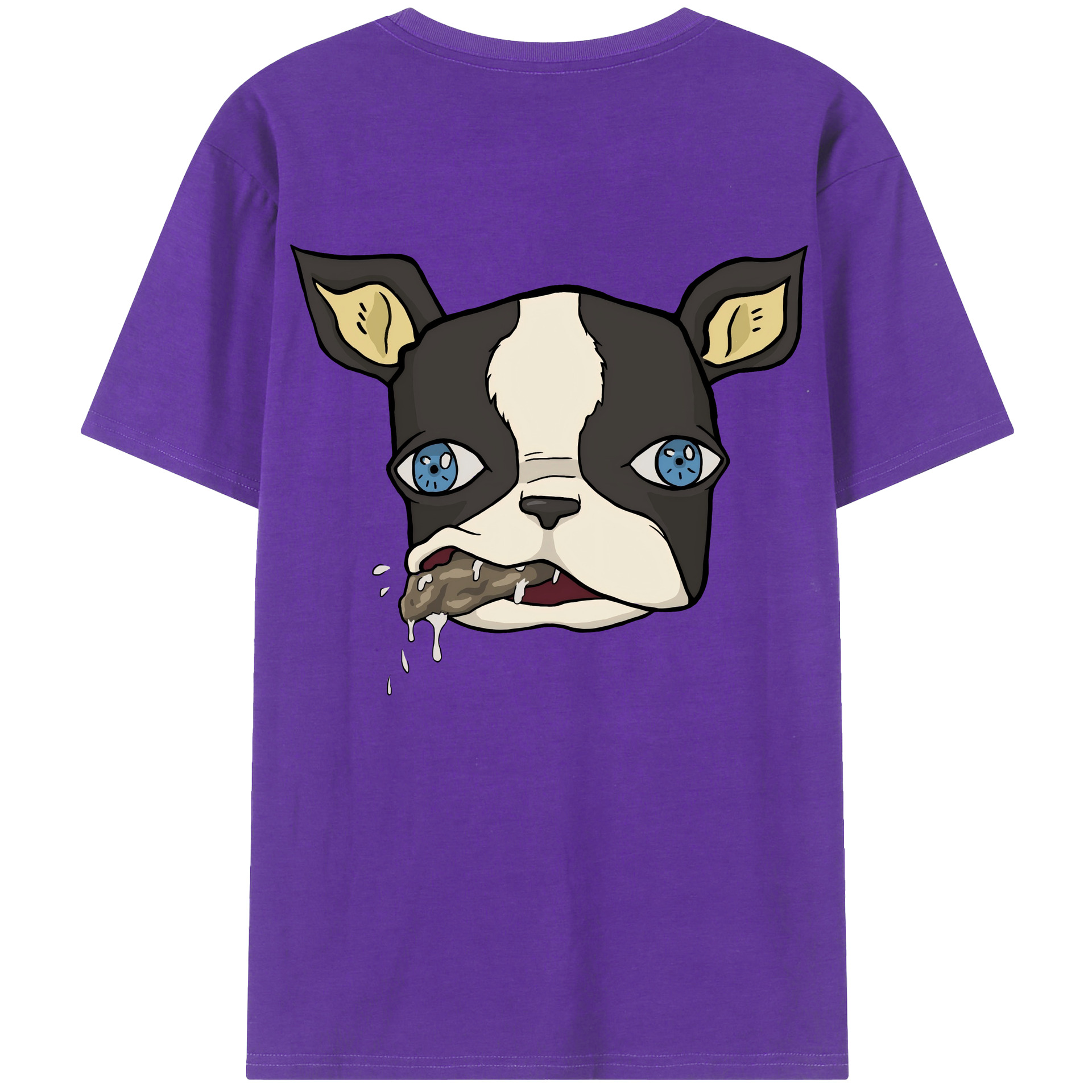 （画像用） ジョジョの奇妙な冒険 イギー JoJo's Bizarre Adventure Iggy 綿100％半袖Tシャツ（背面プリント）