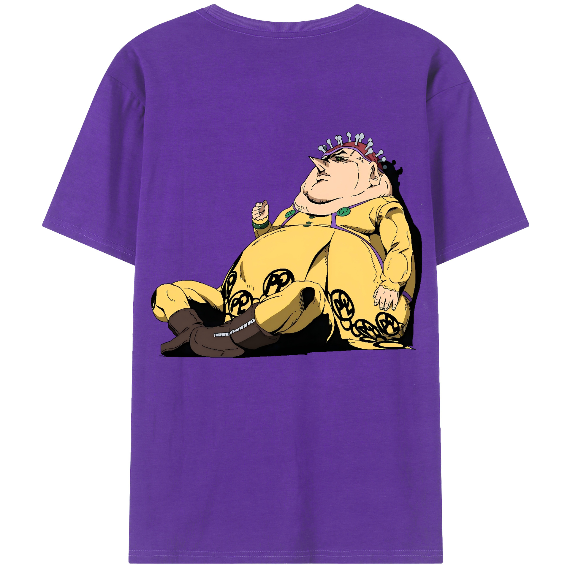 （画像用） ジョジョの奇妙な冒険 ポルポ JoJo's Bizarre Adventure Polpo 綿100％半袖Tシャツ（背面プリント）
