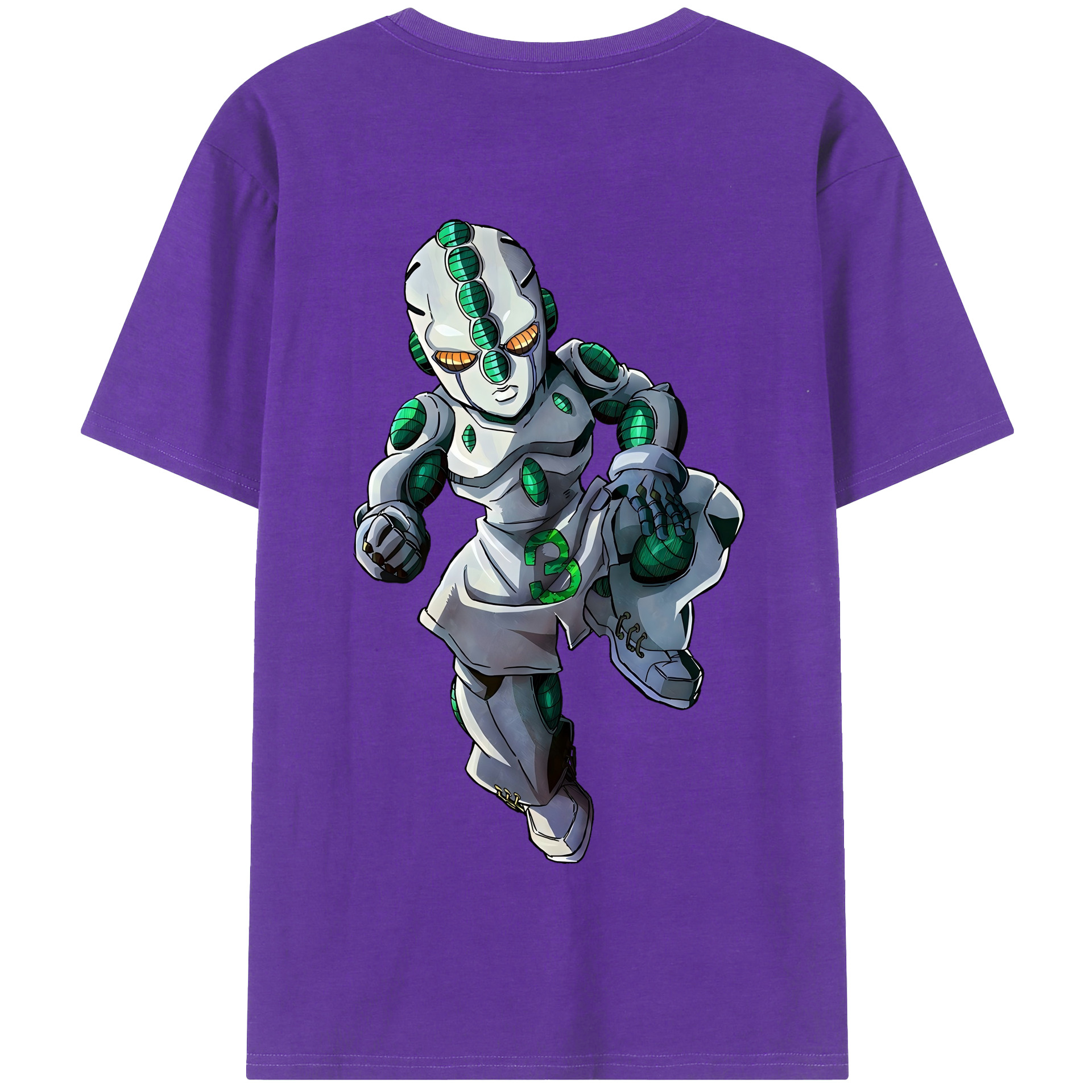（画像用） ジョジョの奇妙な冒険 広瀨康一 JoJo's Bizarre Adventure Hirose Koichi 綿100％半袖Tシャツ（背面プリント）