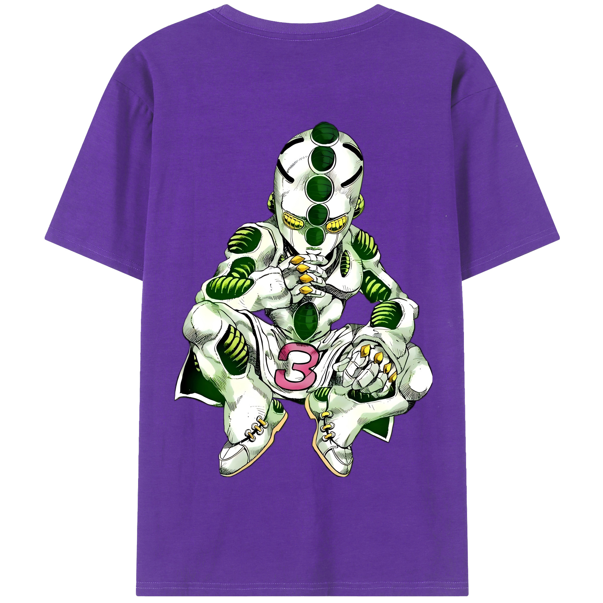 （画像用） ジョジョの奇妙な冒険 広瀨康一 JoJo's Bizarre Adventure Hirose Koichi 綿100％半袖Tシャツ（背面プリント）