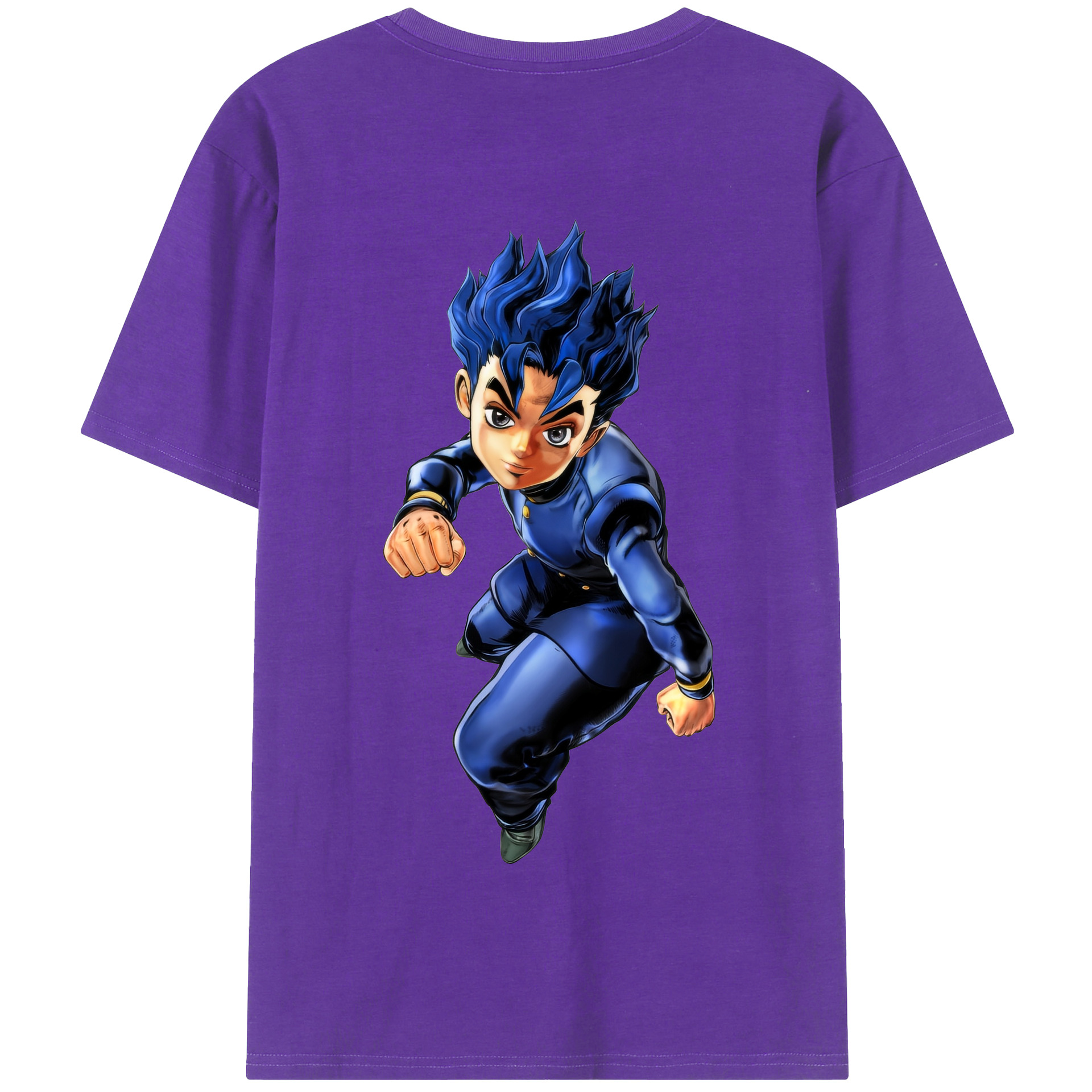 （画像用） ジョジョの奇妙な冒険 広瀨康一 JoJo's Bizarre Adventure Hirose Koichi 綿100％半袖Tシャツ（背面プリント）