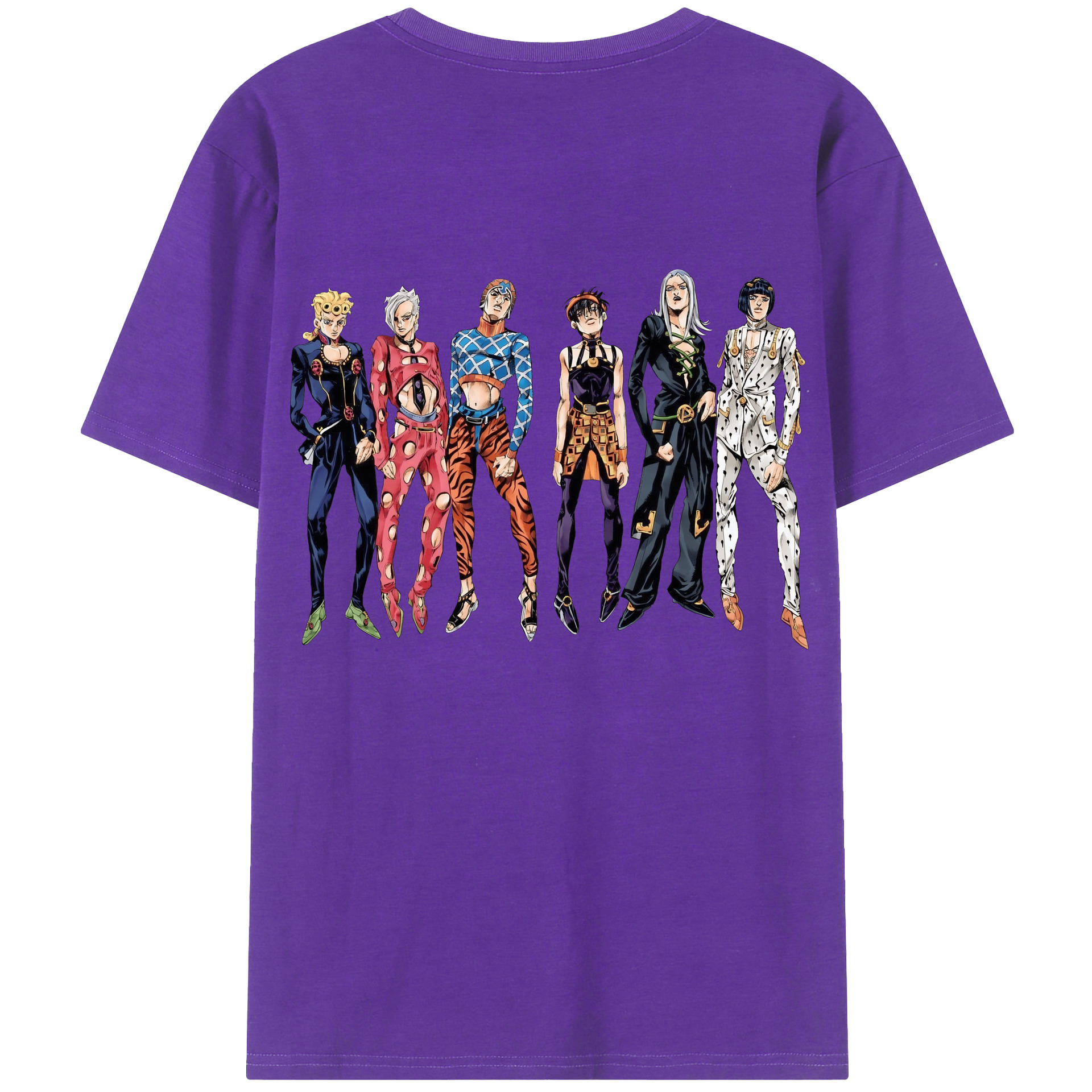 （画像用） ジョジョの奇妙な冒険 JoJo's Bizarre Adventure 綿100％半袖Tシャツ（背面プリント）