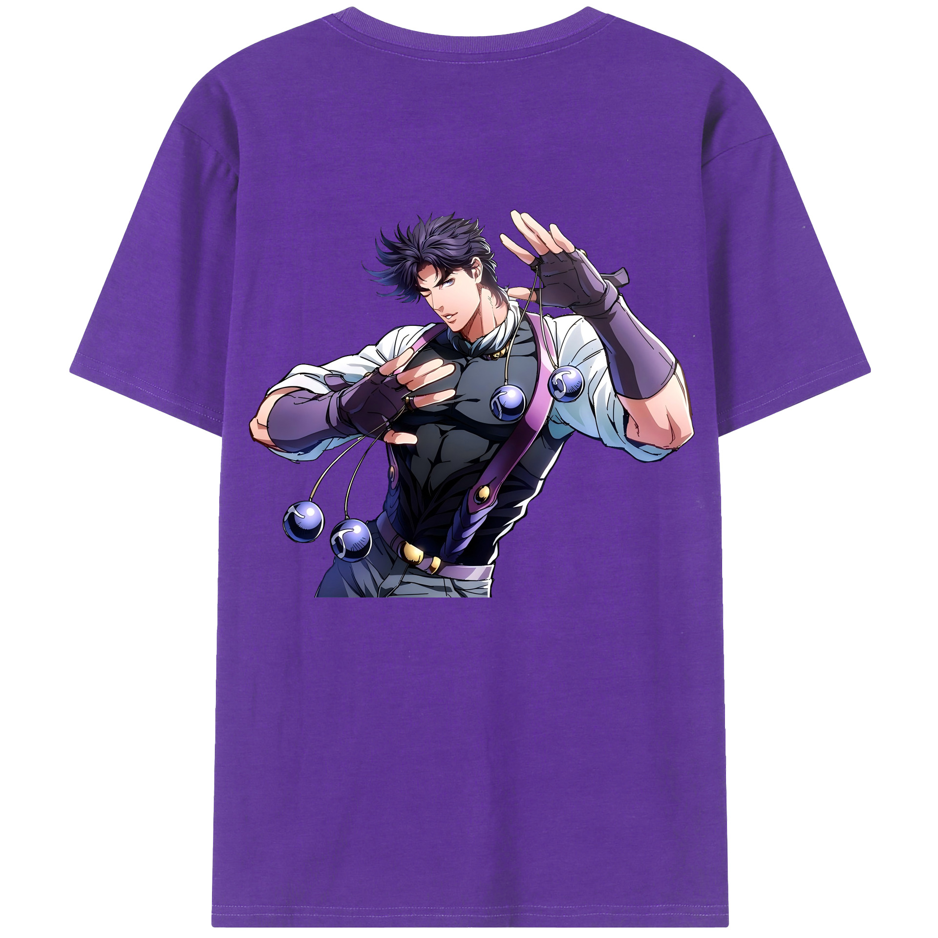 （画像用） ジョジョの奇妙な冒険 JoJo's Bizarre Adventure 綿100％半袖Tシャツ（背面プリント）