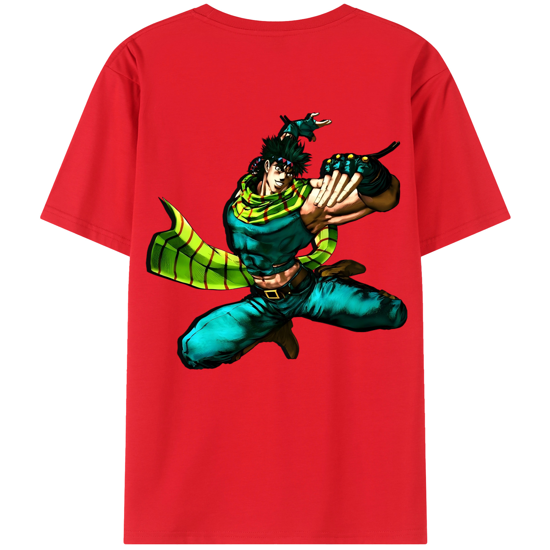 （画像用） ジョジョの奇妙な冒険 ジョセフ?ジョースター JoJo's Bizarre Adventure Joseph Joestar 綿100％半袖Tシャツ（背面プリント）