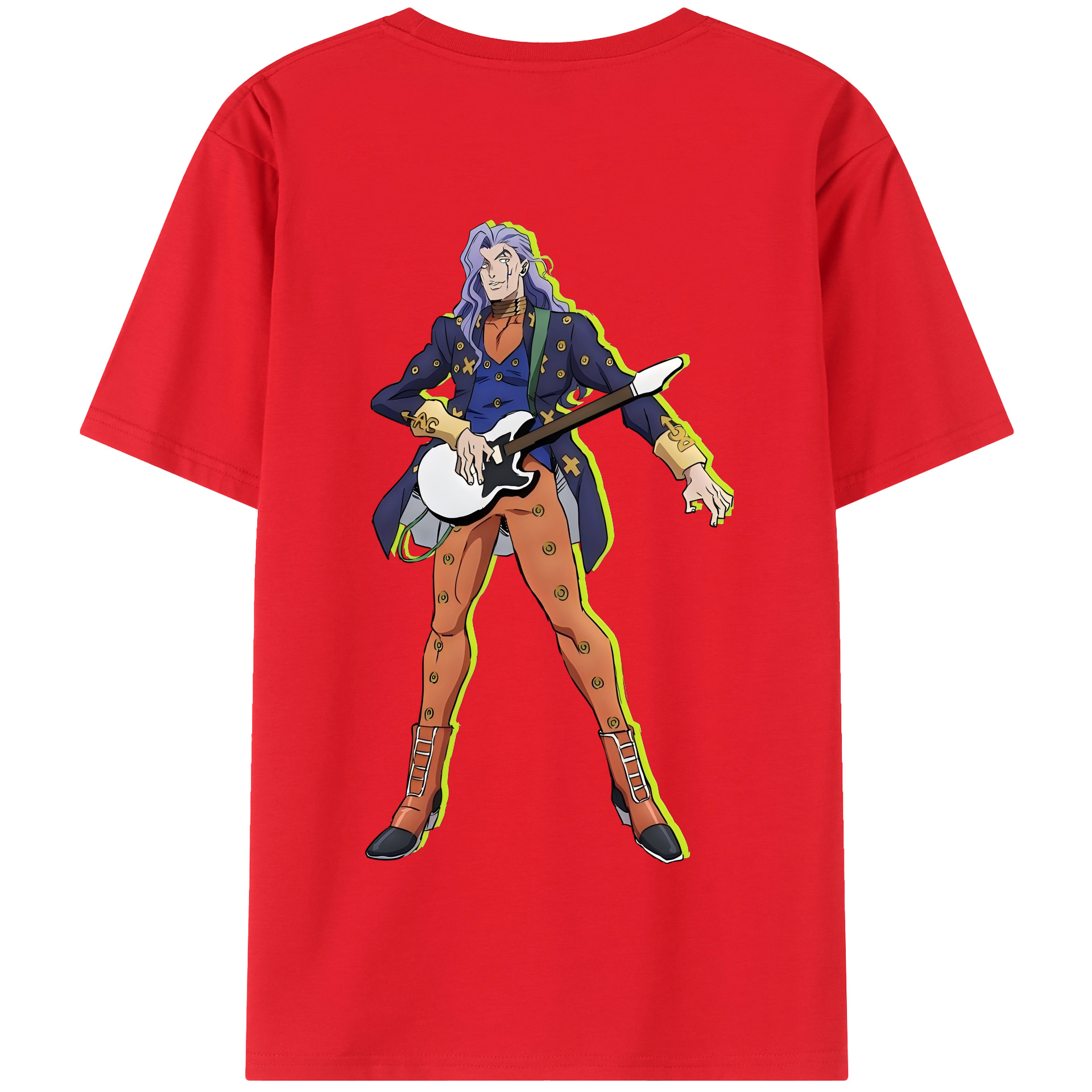 （画像用） ジョジョの奇妙な冒険 おといし あきら JoJo's Bizarre Adventure Akira Otoishi 綿100％半袖Tシャツ（背面プリント）
