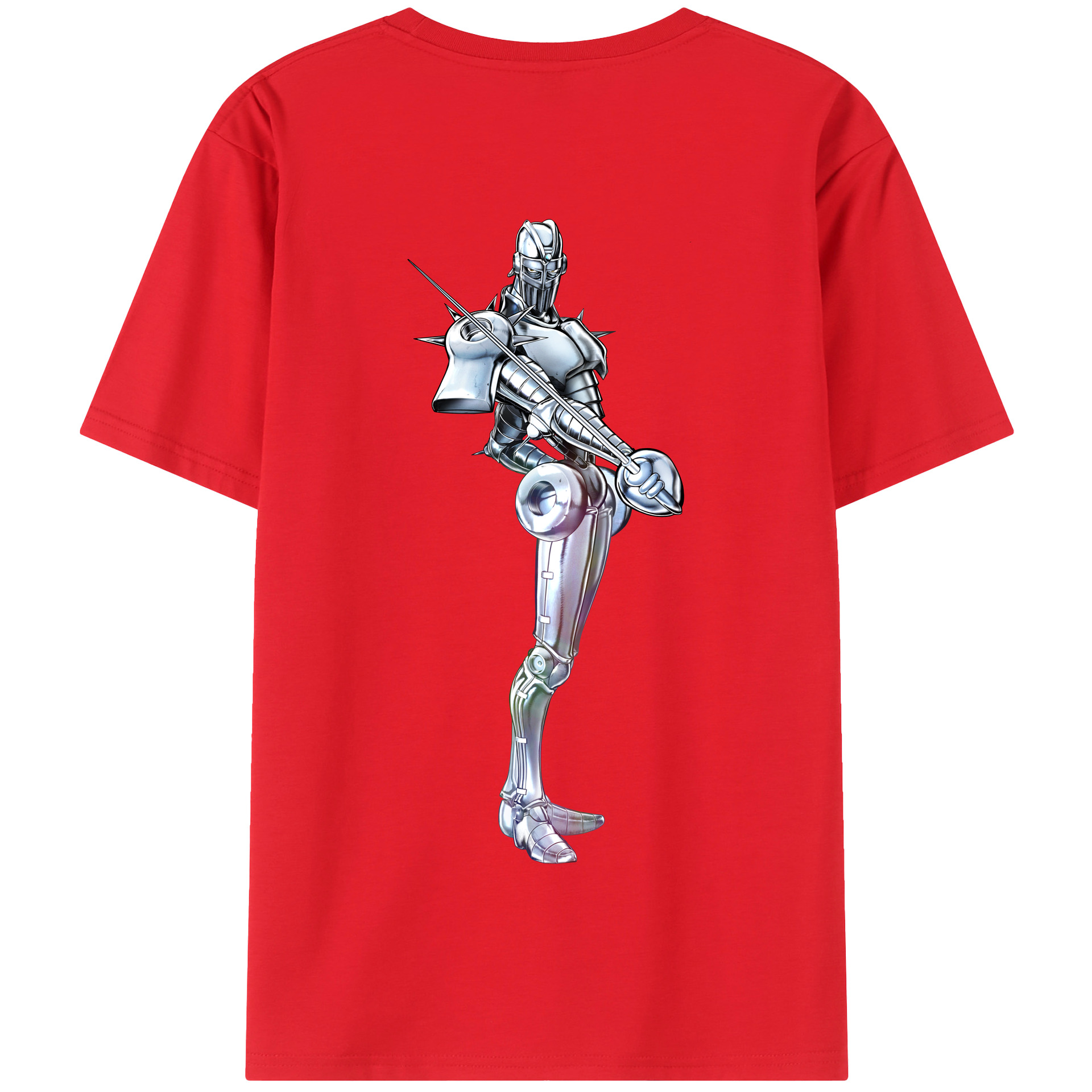 （画像用） ジョジョの奇妙な冒険 ジャン＝ピエール?ポルナレフ JoJo's Bizarre Adventure Jan Pierre Polnareff 綿100％半袖Tシャツ（背面プリント）