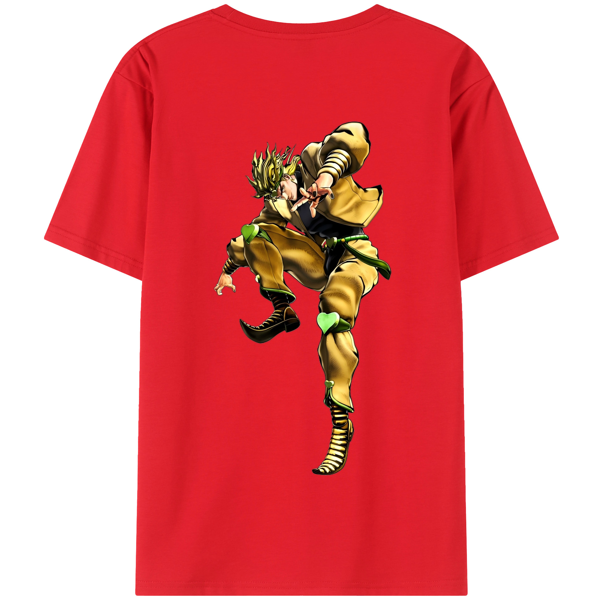 （画像用） ジョジョの奇妙な冒険 ディオ?ブランドー JoJo's Bizarre Adventure Dio Brando 綿100％半袖Tシャツ（背面プリント）