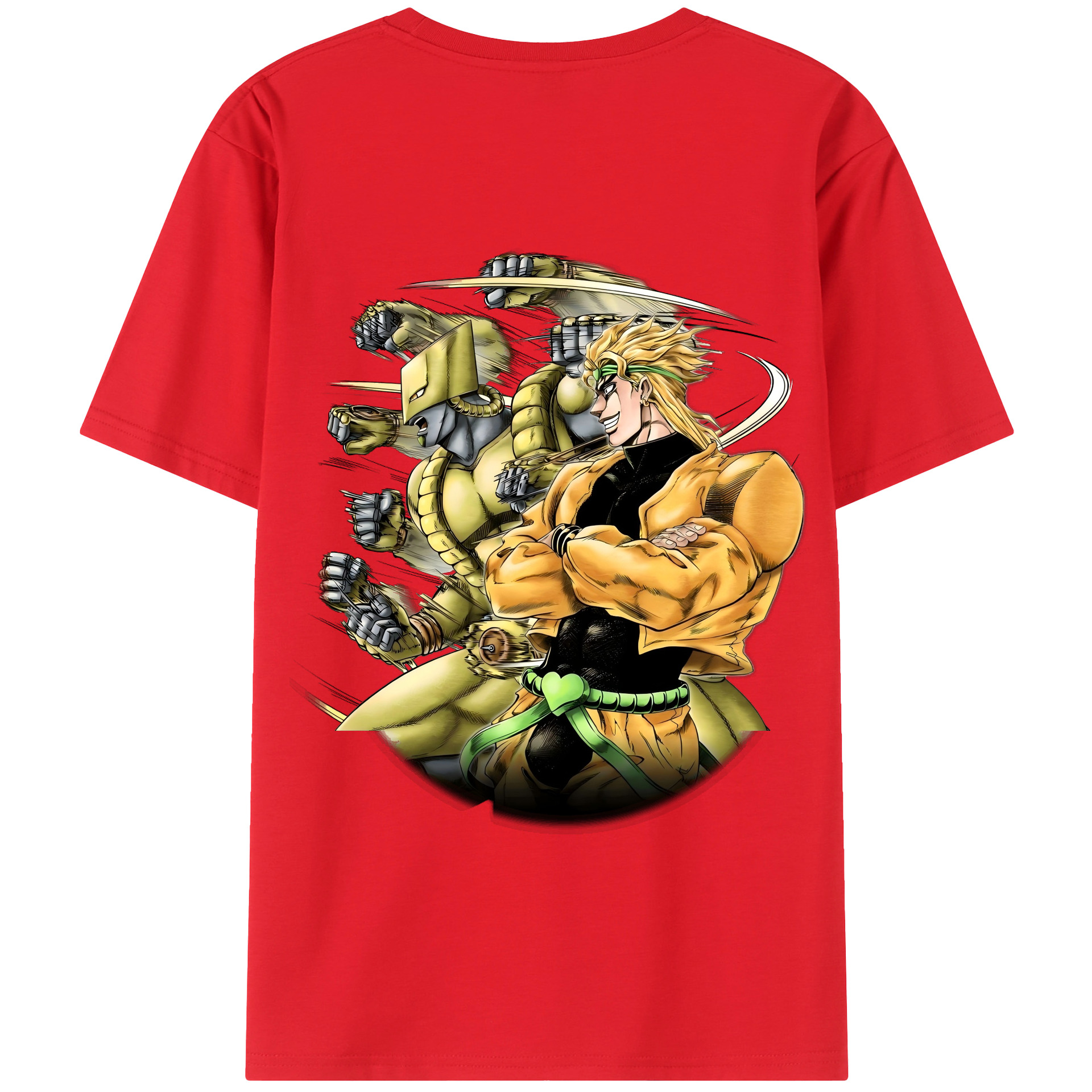 （画像用） ジョジョの奇妙な冒険 ディオ?ブランドー JoJo's Bizarre Adventure Dio Brando 綿100％半袖Tシャツ（背面プリント）