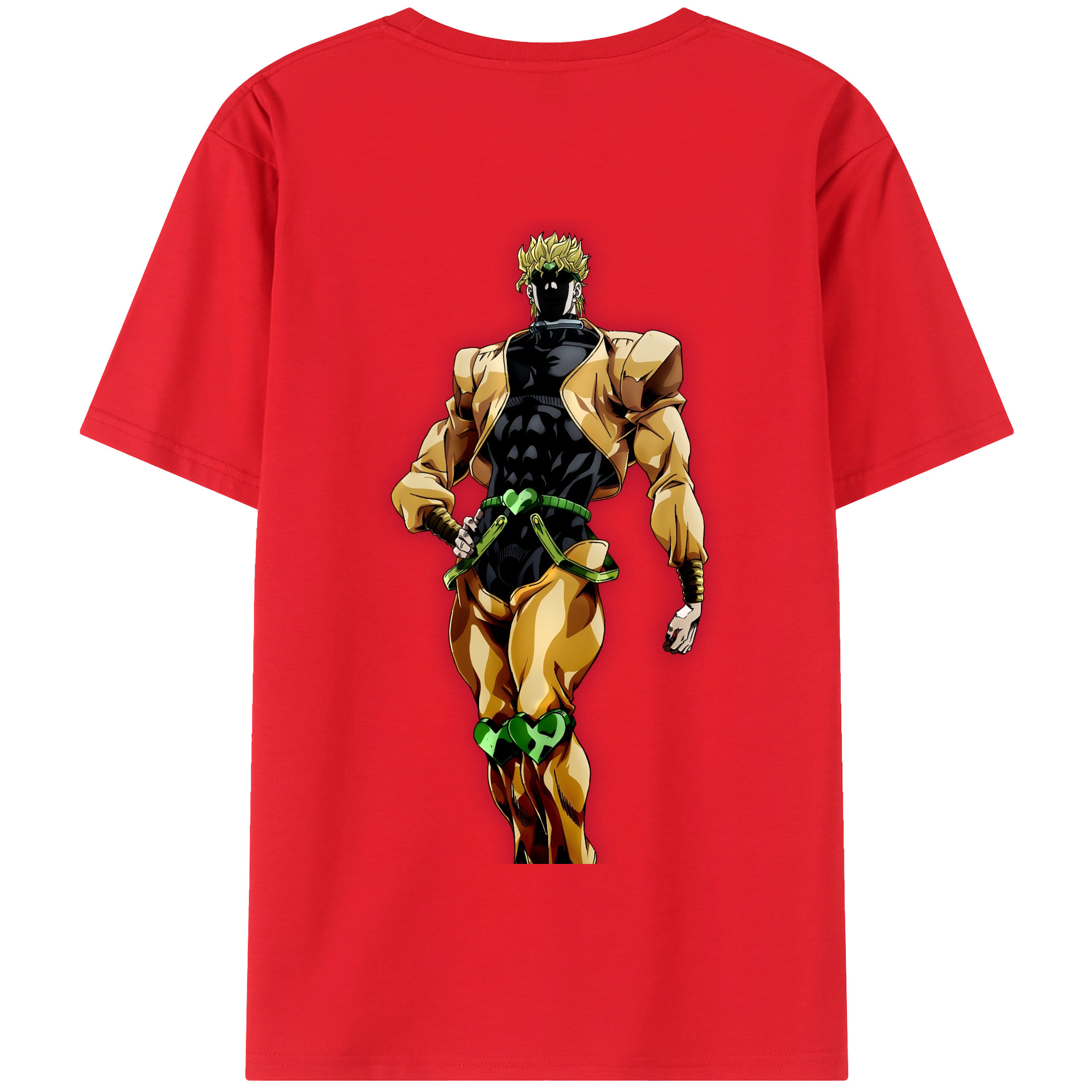 （画像用） ジョジョの奇妙な冒険 ディオ?ブランドー JoJo's Bizarre Adventure Dio Brando 綿100％半袖Tシャツ（背面プリント）