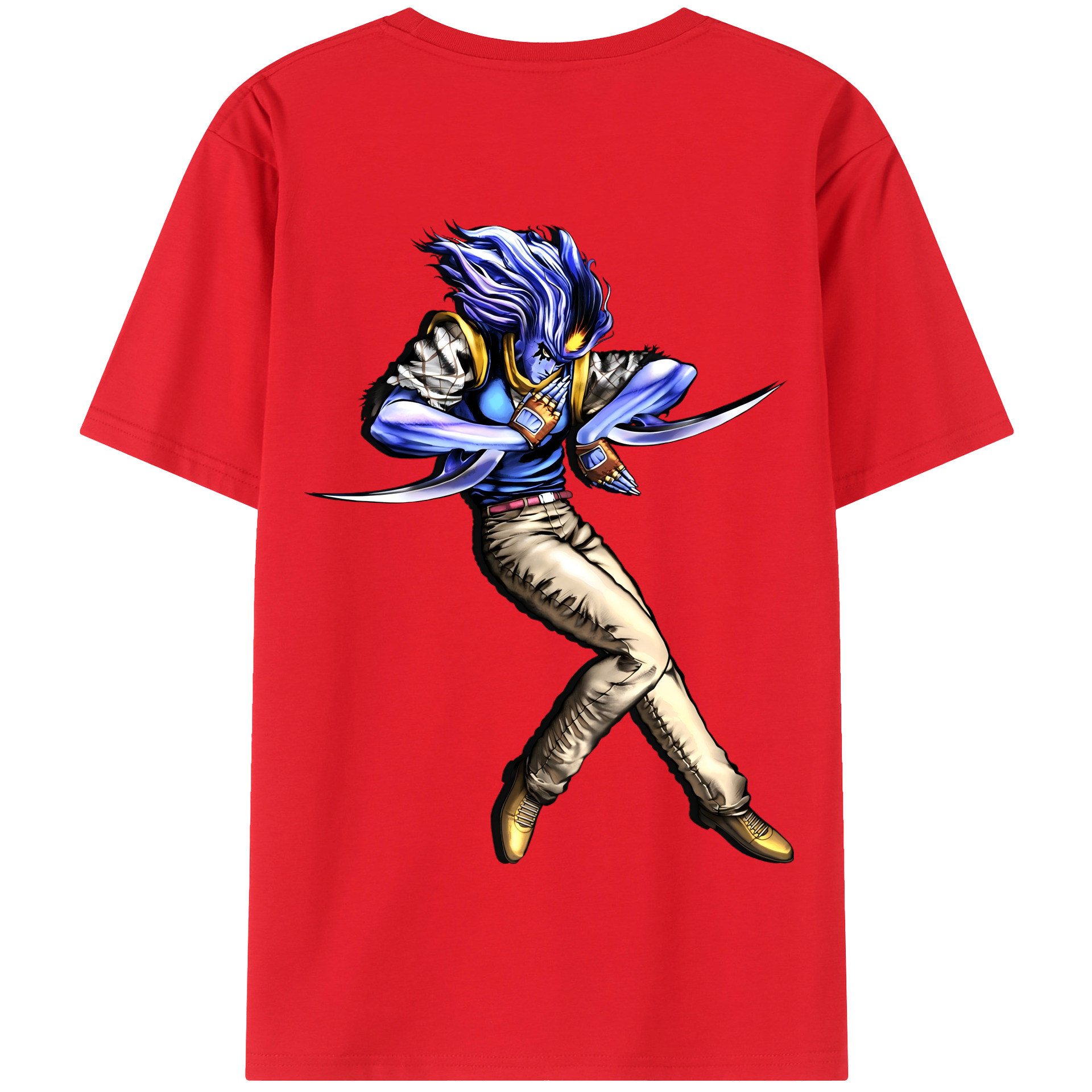 （画像用） ジョジョの奇妙な冒険 JoJo's Bizarre Adventure 綿100％半袖Tシャツ（背面プリント）