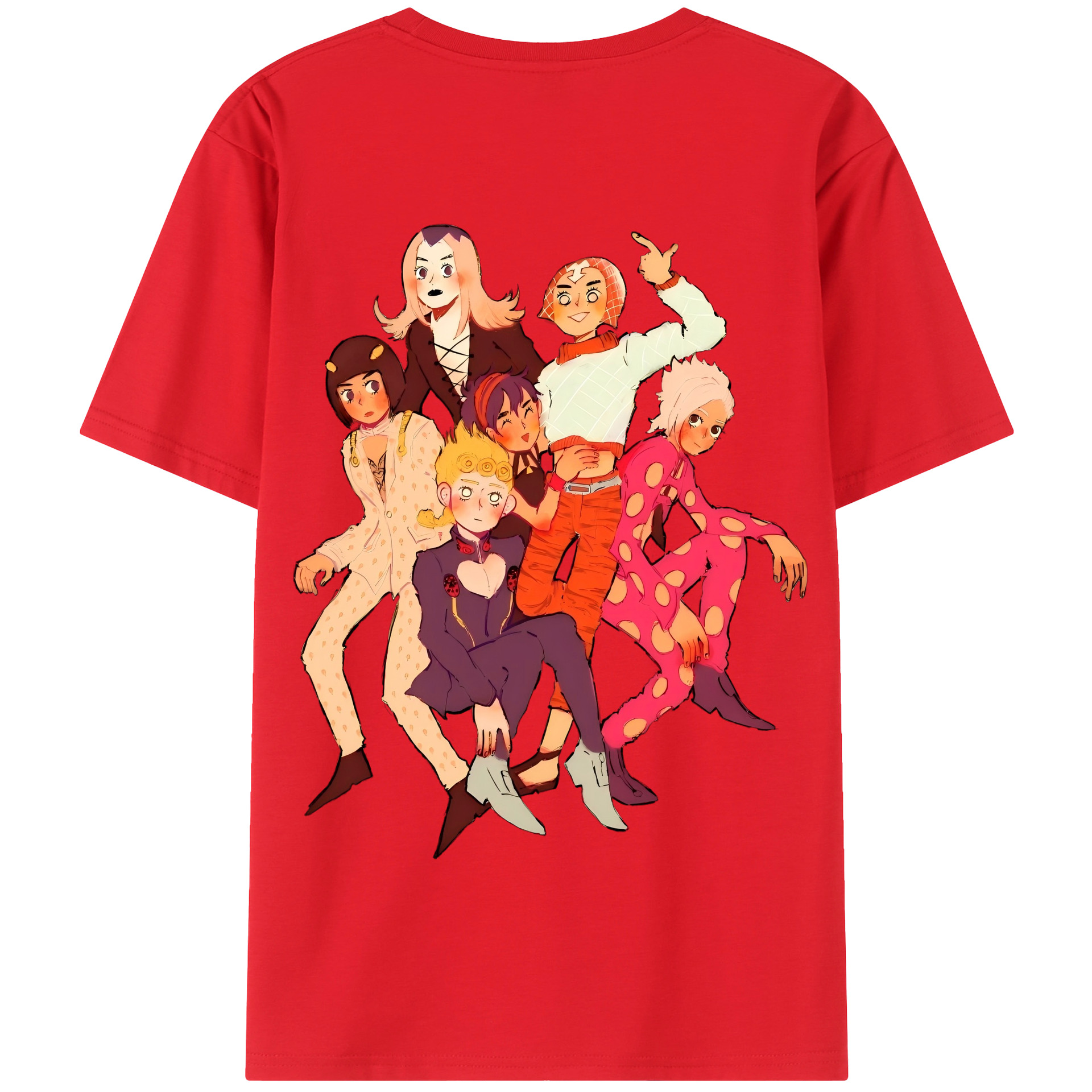 （画像用） ジョジョの奇妙な冒険 JoJo's Bizarre Adventure 綿100％半袖Tシャツ（背面プリント）