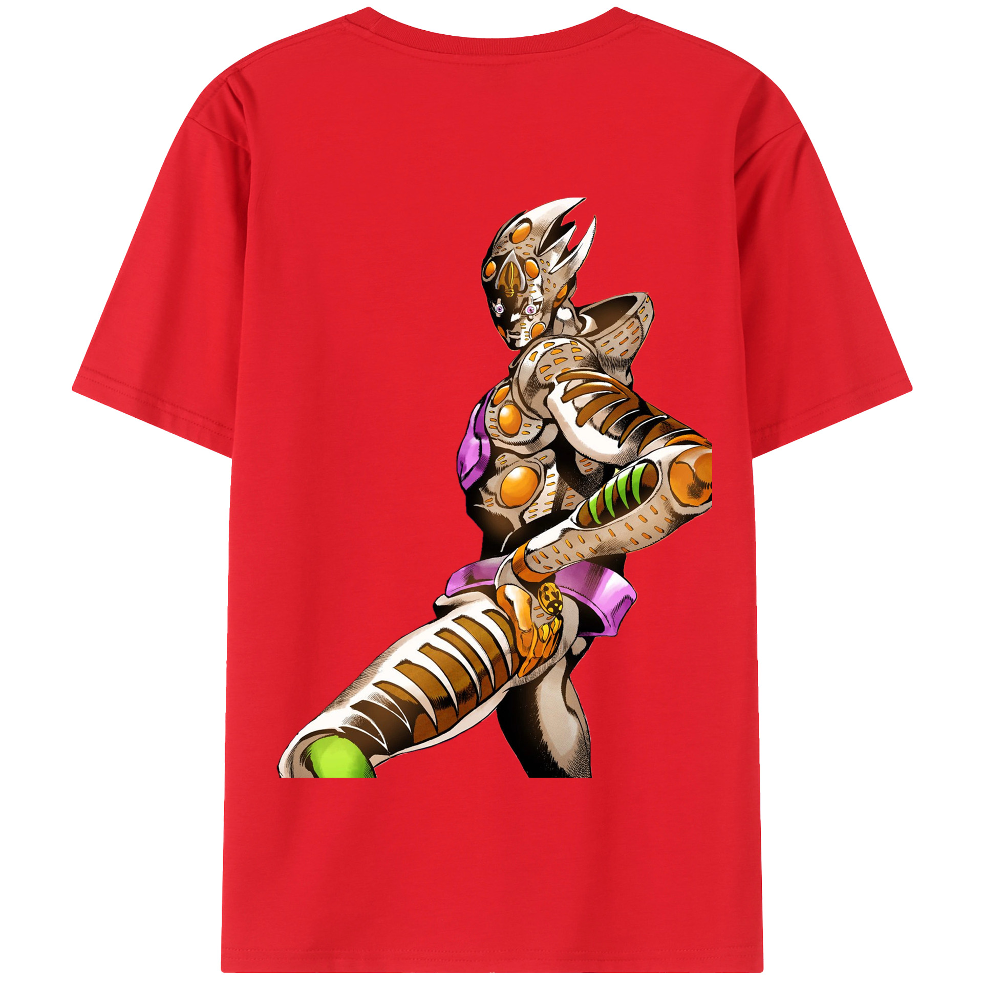 （画像用） ジョジョの奇妙な冒険 ジョルノ?ジョバァーナ JoJo's Bizarre Adventure Giorno Giovanna 綿100％半袖Tシャツ（背面プリント）