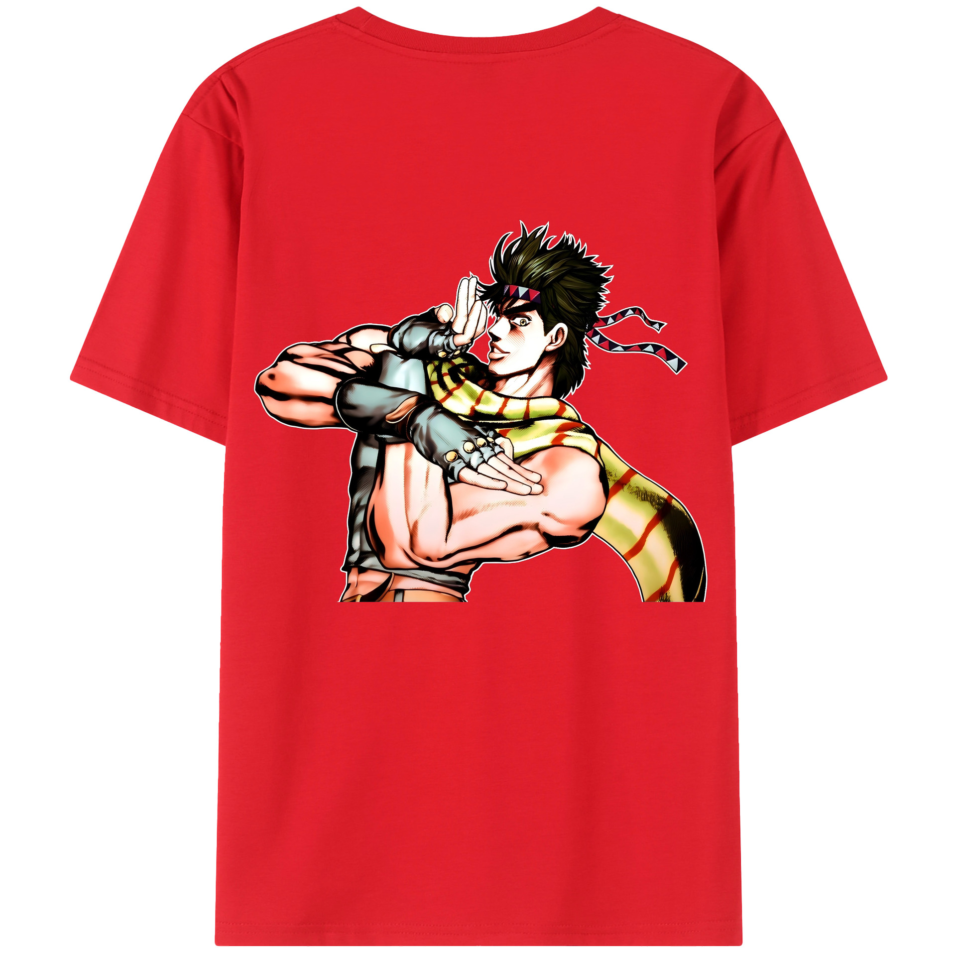 （画像用） ジョジョの奇妙な冒険 ジョセフ?ジョースター JoJo's Bizarre Adventure Joseph Joestar 綿100％半袖Tシャツ（背面プリント）