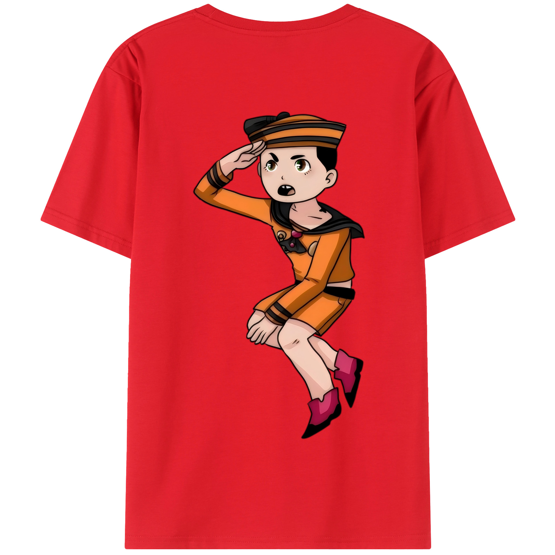 （画像用） ジョジョの奇妙な冒険 東方定助 JoJo's Bizarre Adventure Higashikata Josuke 綿100％半袖Tシャツ（背面プリント）