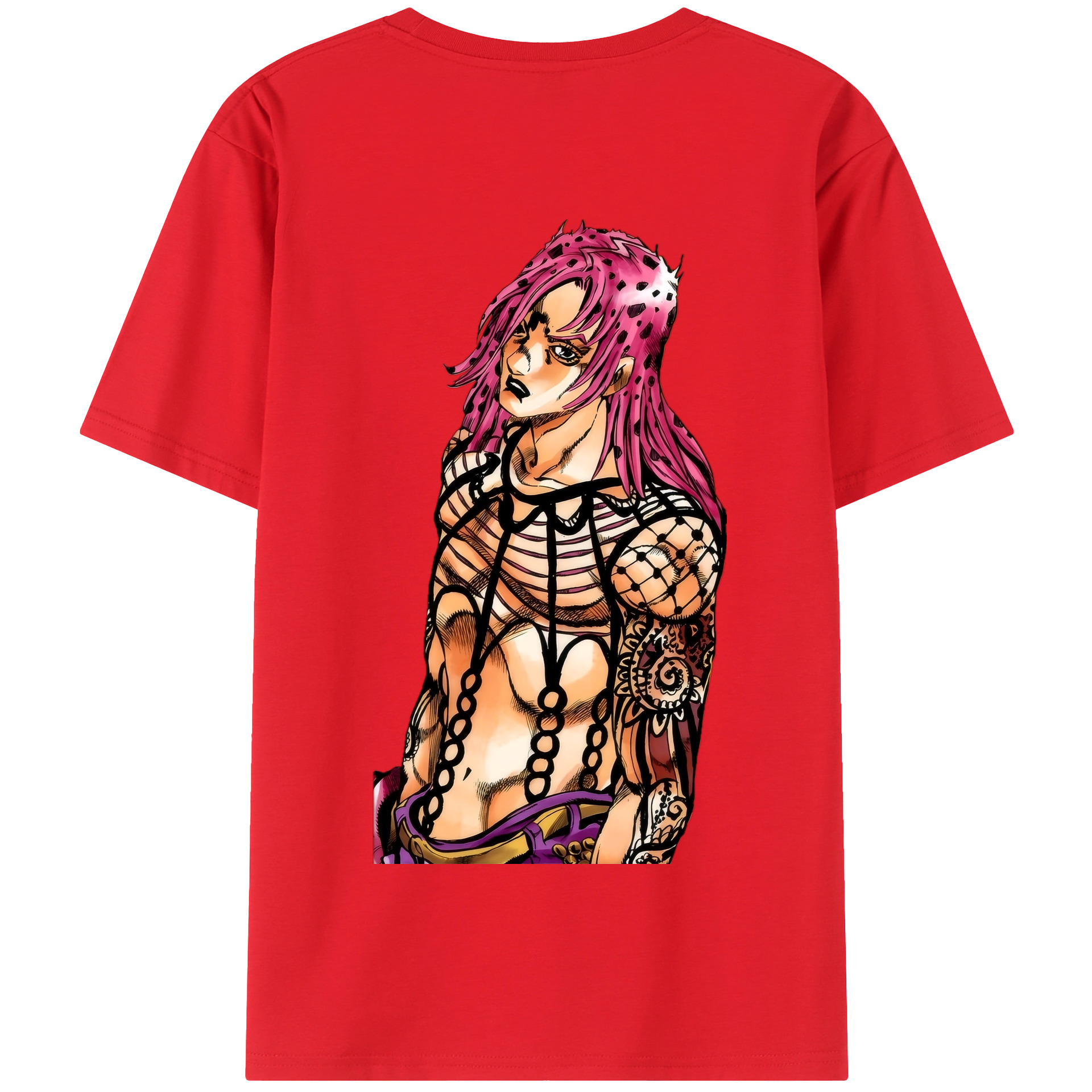 （画像用） ジョジョの奇妙な冒険 ビネガー?ドッピオ JoJo's Bizarre Adventure Vinegar Doppio 綿100％半袖Tシャツ（背面プリント）