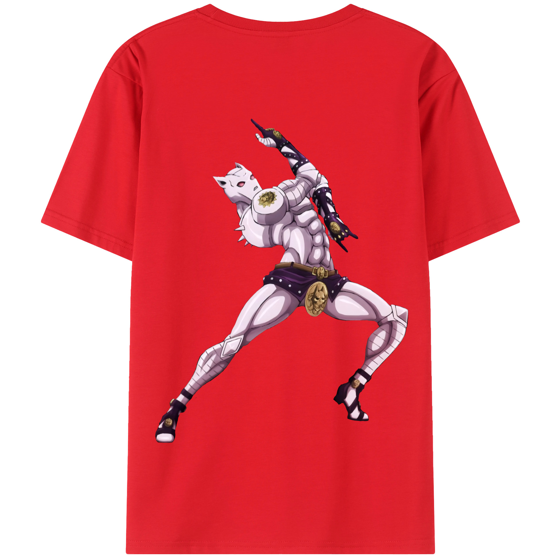 （画像用） ジョジョの奇妙な冒険 きら よしかげ JoJo's Bizarre Adventure Kira Yoshikage 綿100％半袖Tシャツ（背面プリント）