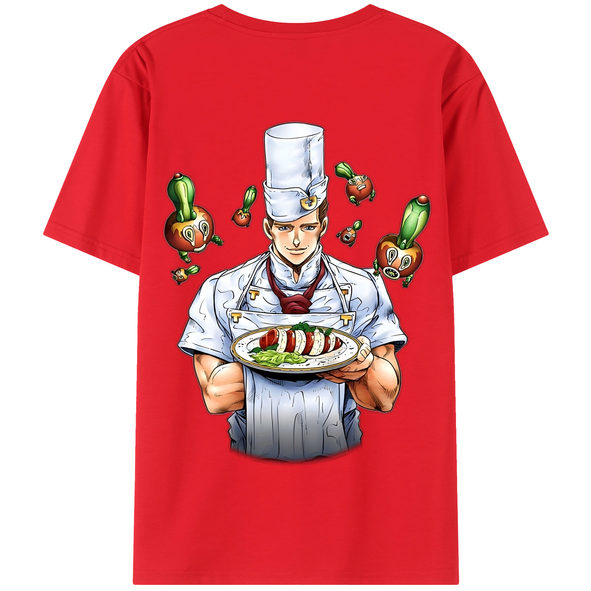 （画像用） ジョジョの奇妙な冒険 Tonio Trussardi JoJo's Bizarre Adventure トニオ?トラッサルディ 綿100％半袖Tシャツ（背面プリント）