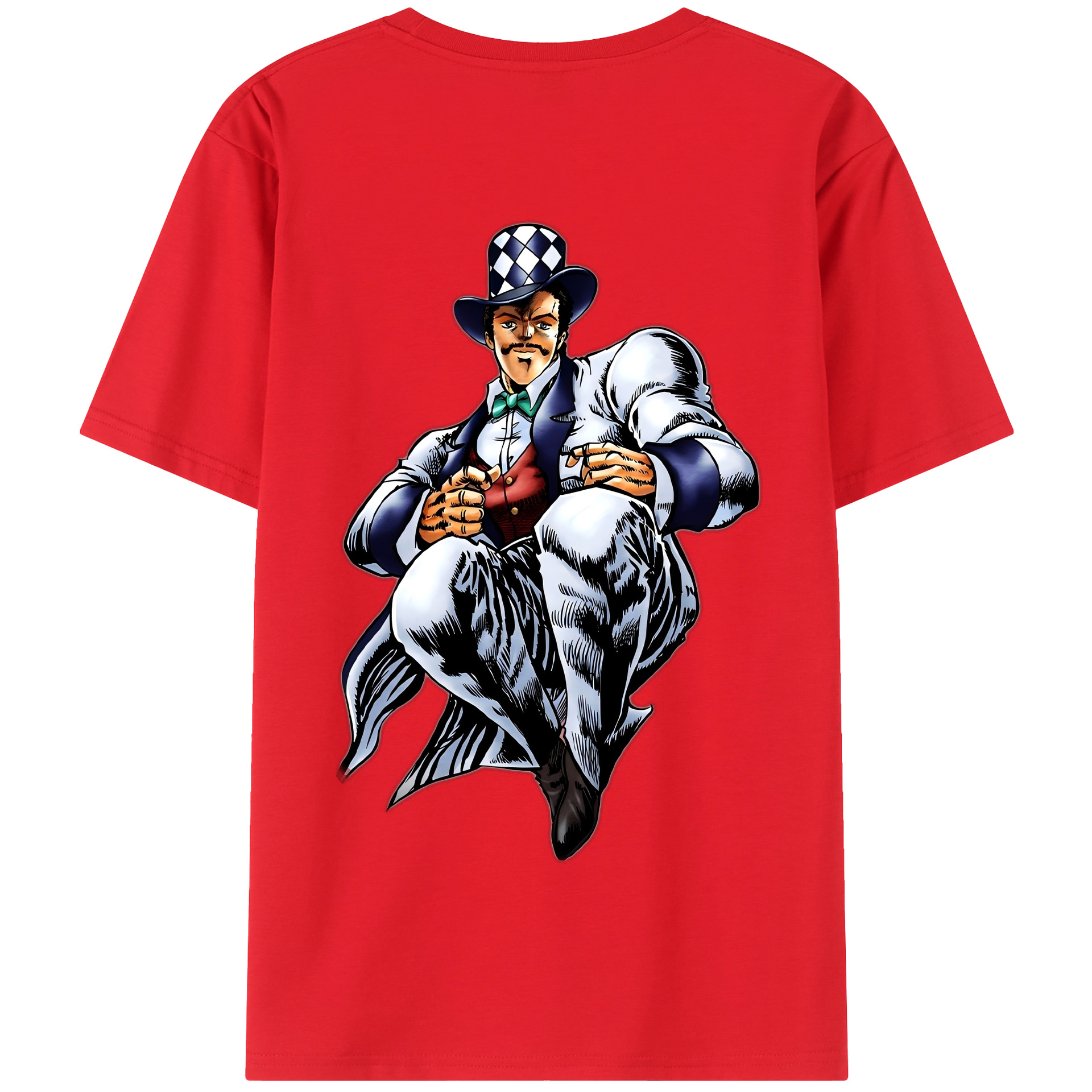 （画像用） ジョジョの奇妙な冒険 ウィル?アントニオ?ツェペリ JoJo's Bizarre Adventure Will Anthonio Zeppeli 綿100％半袖Tシャツ（背面プリント）
