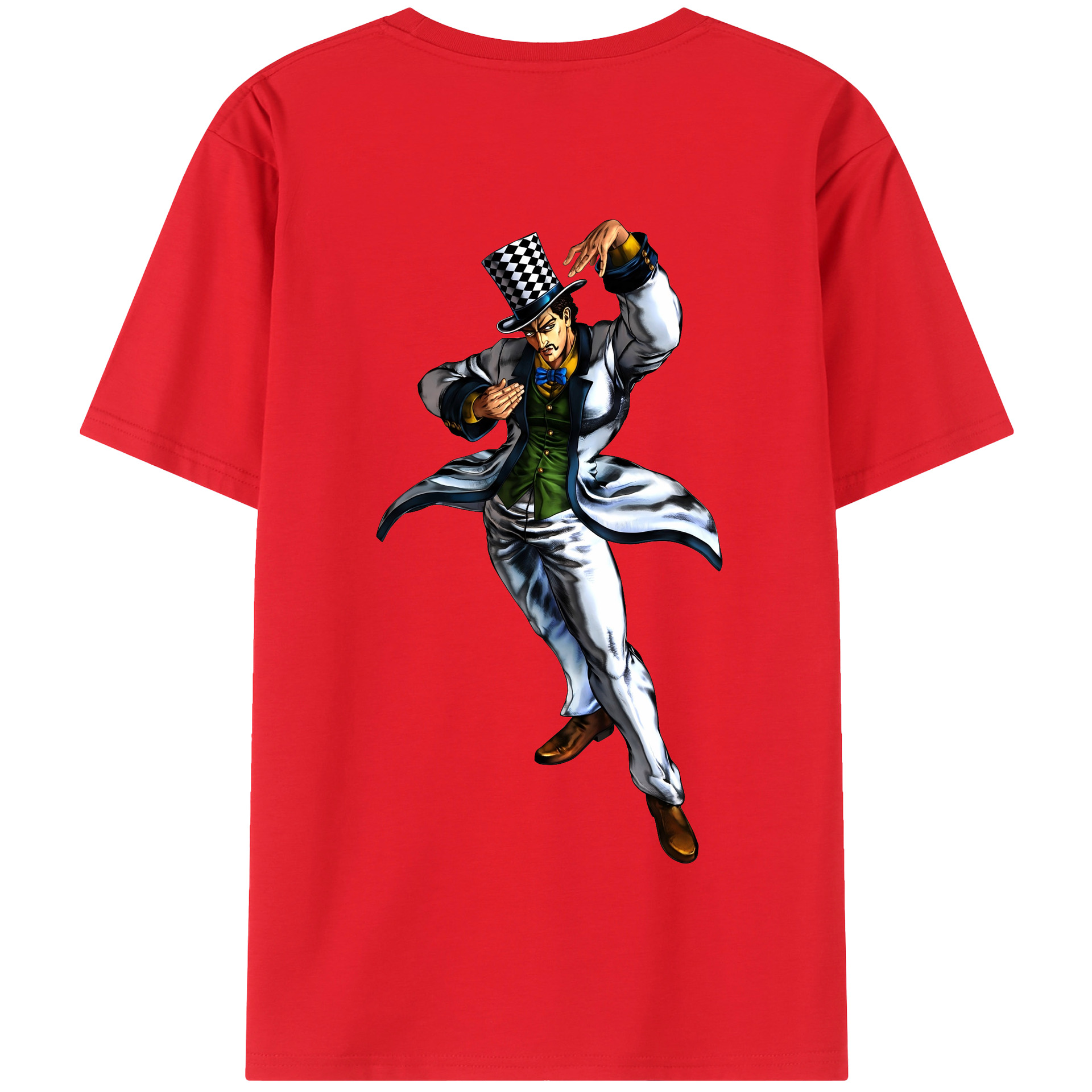 （画像用） ジョジョの奇妙な冒険 ウィル?アントニオ?ツェペリ JoJo's Bizarre Adventure Will Anthonio Zeppeli 綿100％半袖Tシャツ（背面プリント）