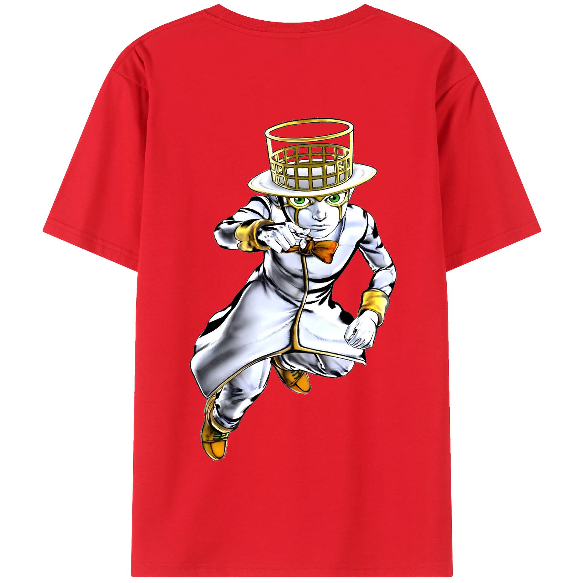 （画像用） ジョジョの奇妙な冒険 岸辺 露伴（きしべ ろはん） JoJo's Bizarre Adventure Rohan Kishibe 綿100％半袖Tシャツ（背面プリント）
