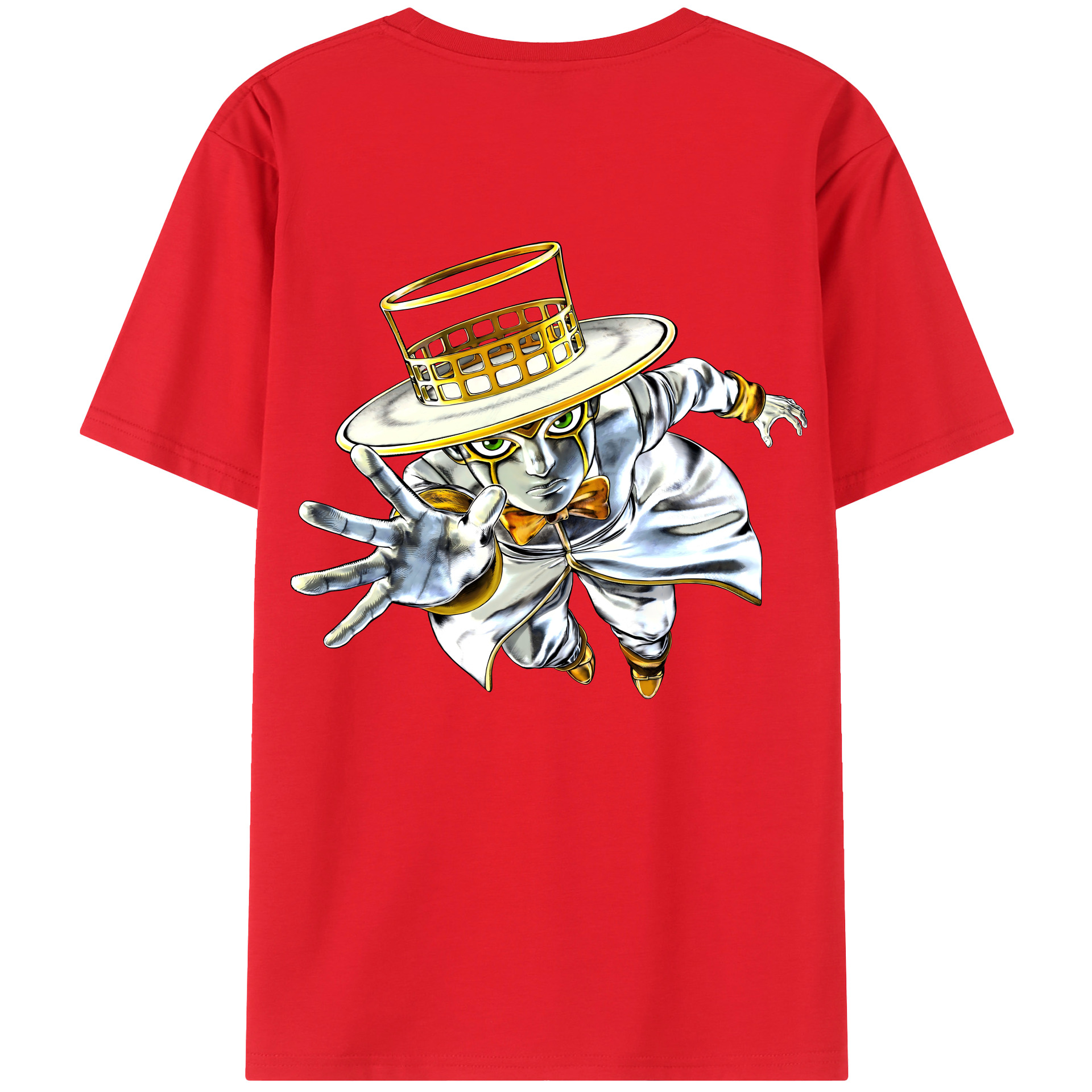 （画像用） ジョジョの奇妙な冒険 岸辺 露伴（きしべ ろはん） JoJo's Bizarre Adventure Rohan Kishibe 綿100％半袖Tシャツ（背面プリント）