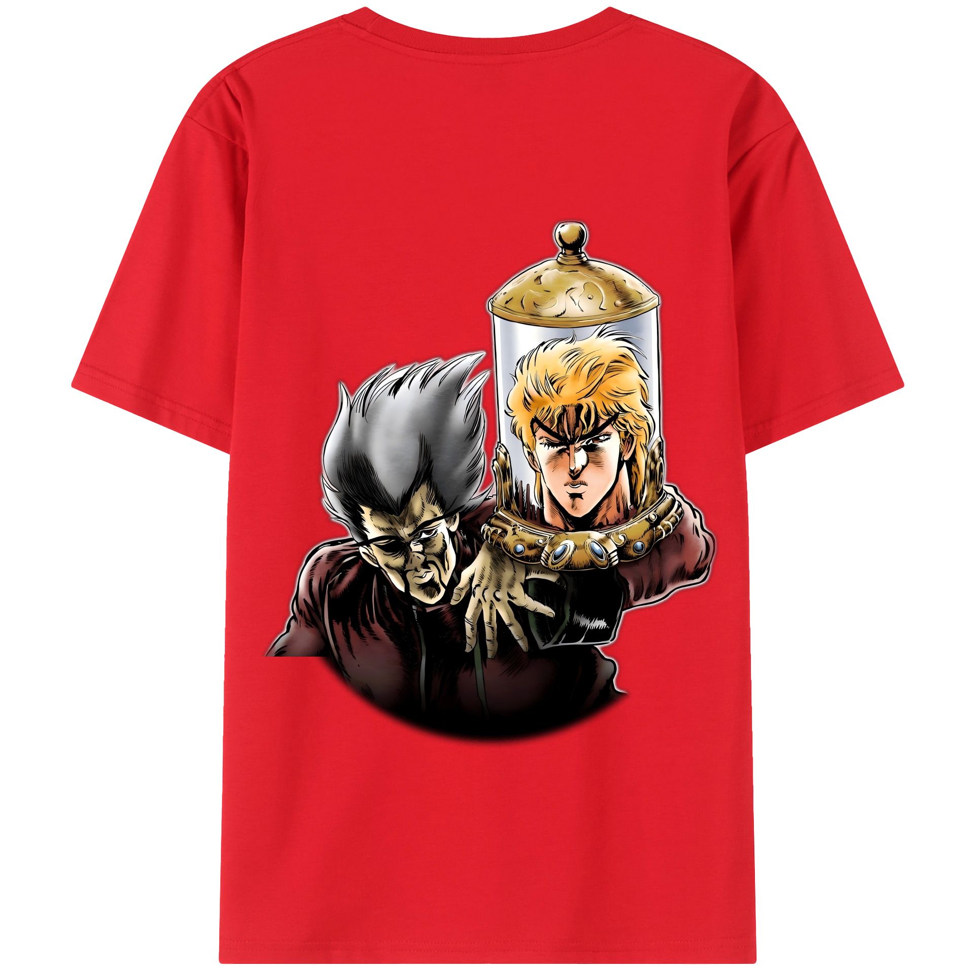（画像用） ジョジョの奇妙な冒険 ディオ?ブランドー JoJo's Bizarre Adventure Dio Brando 綿100％半袖Tシャツ（背面プリント）