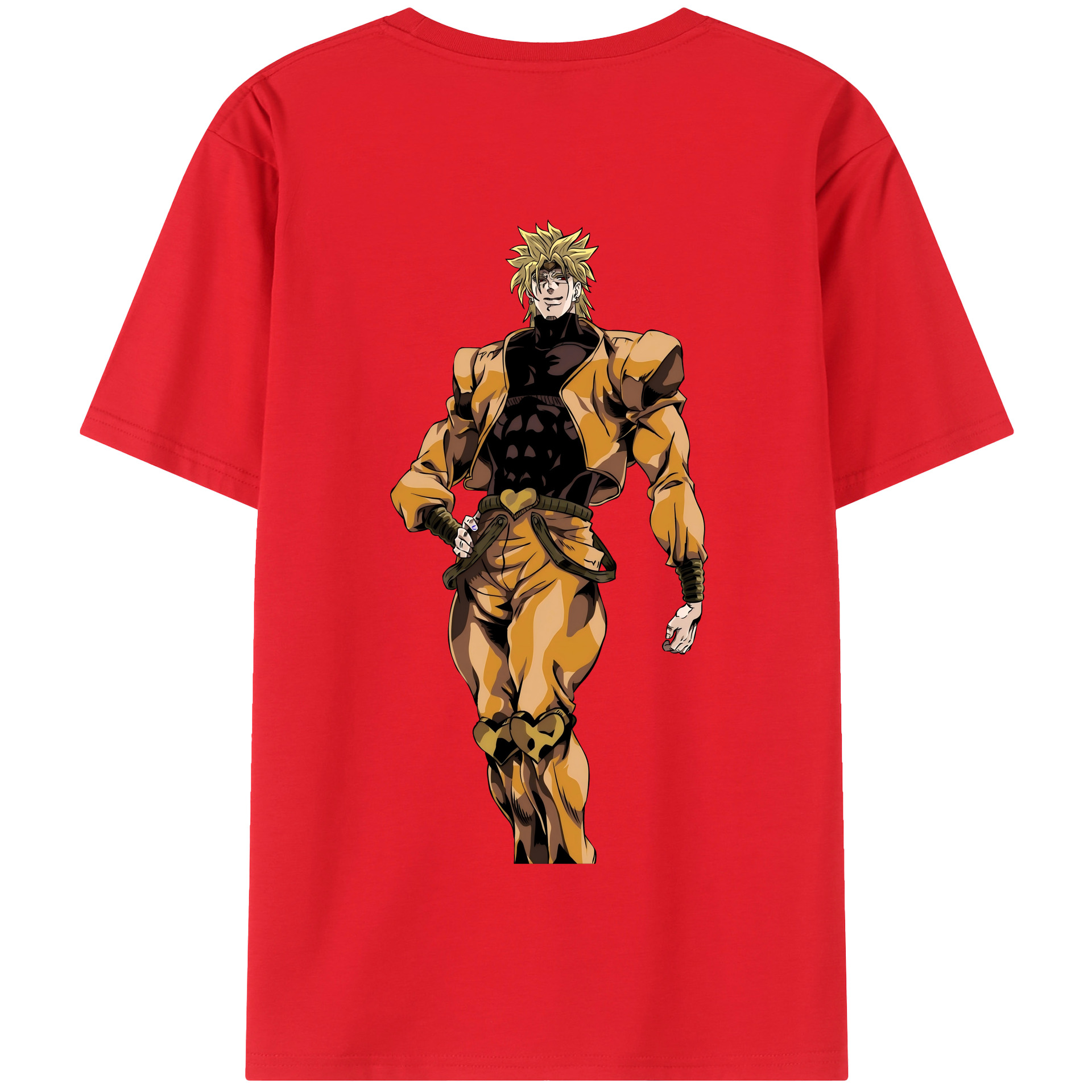 （画像用） ジョジョの奇妙な冒険 ディオ?ブランドー JoJo's Bizarre Adventure Dio Brando 綿100％半袖Tシャツ（背面プリント）