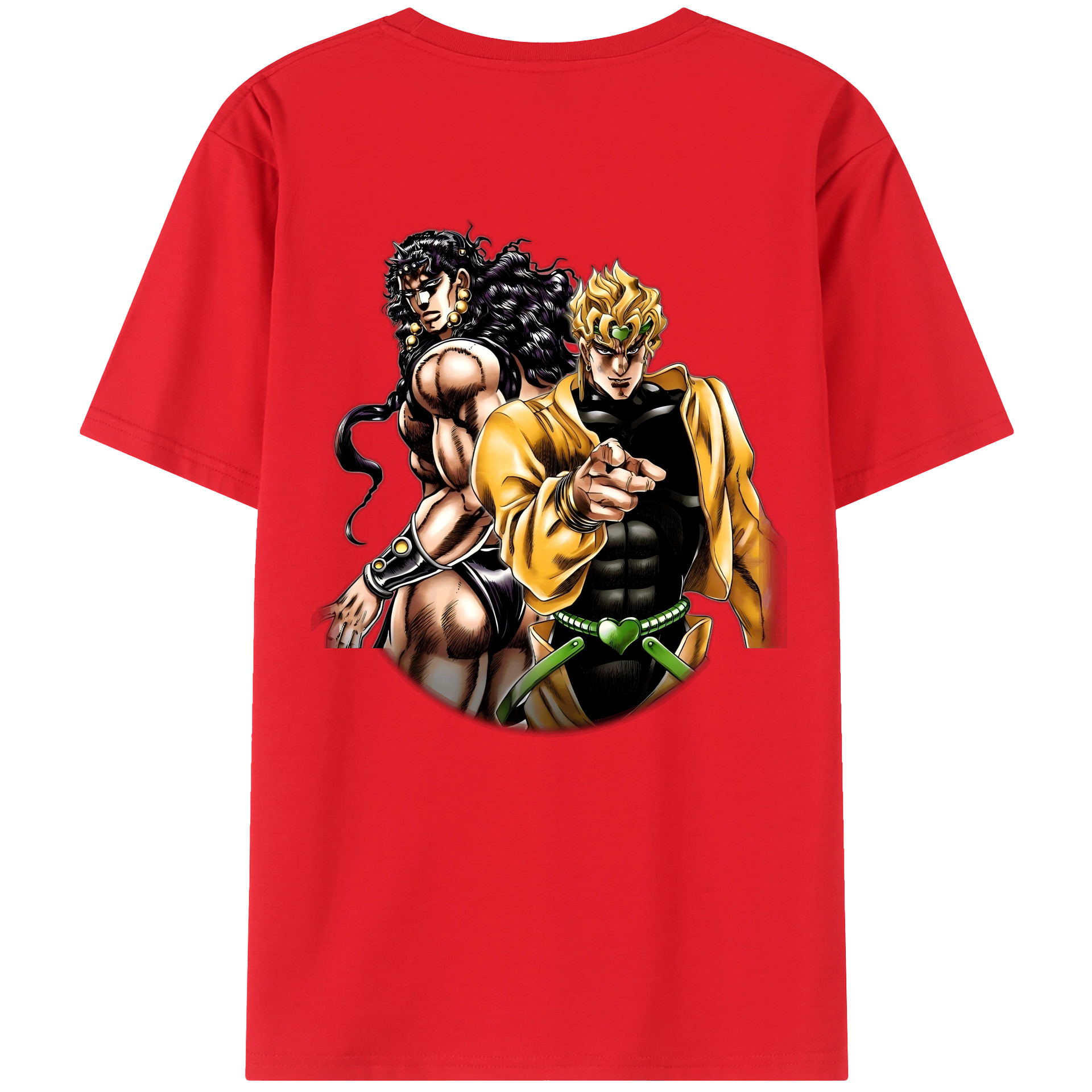 （画像用） ジョジョの奇妙な冒険 ディオ?ブランドー JoJo's Bizarre Adventure Dio Brando 綿100％半袖Tシャツ（背面プリント）