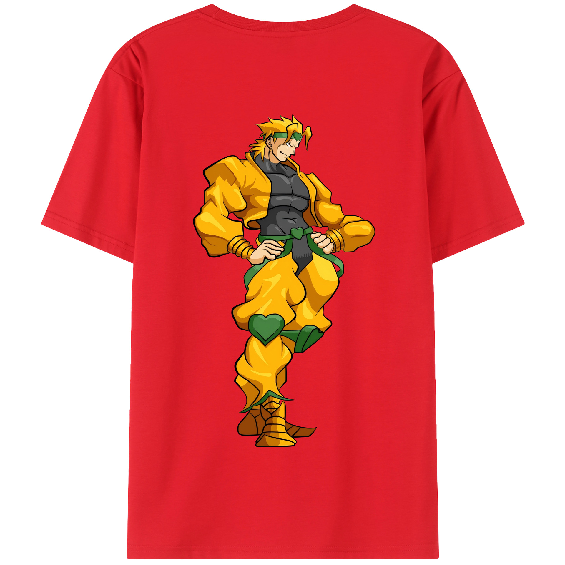 （画像用） ジョジョの奇妙な冒険 ディオ?ブランドー JoJo's Bizarre Adventure Dio Brando 綿100％半袖Tシャツ（背面プリント）