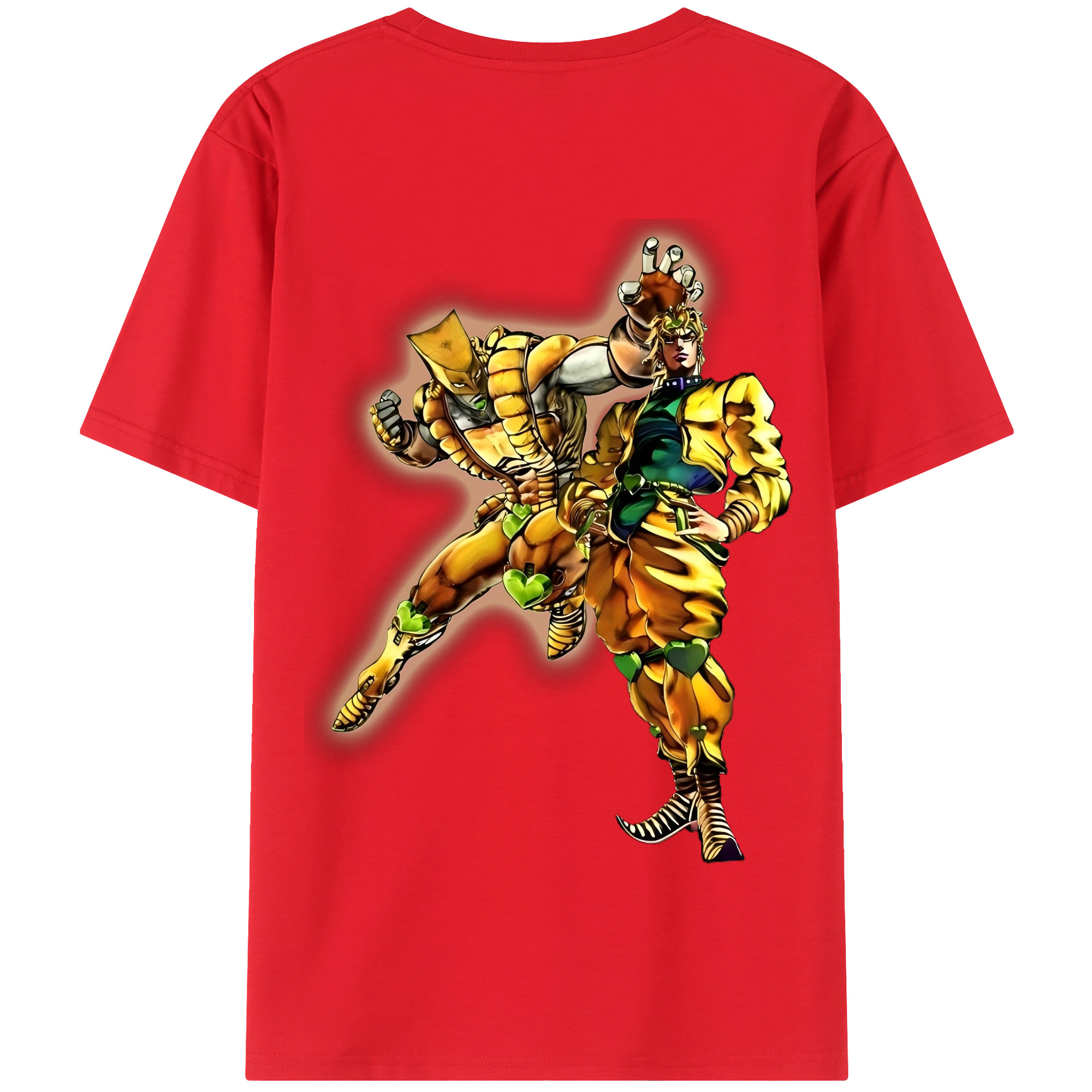 （画像用） ジョジョの奇妙な冒険 ディオ?ブランドー JoJo's Bizarre Adventure Dio Brando 綿100％半袖Tシャツ（背面プリント）
