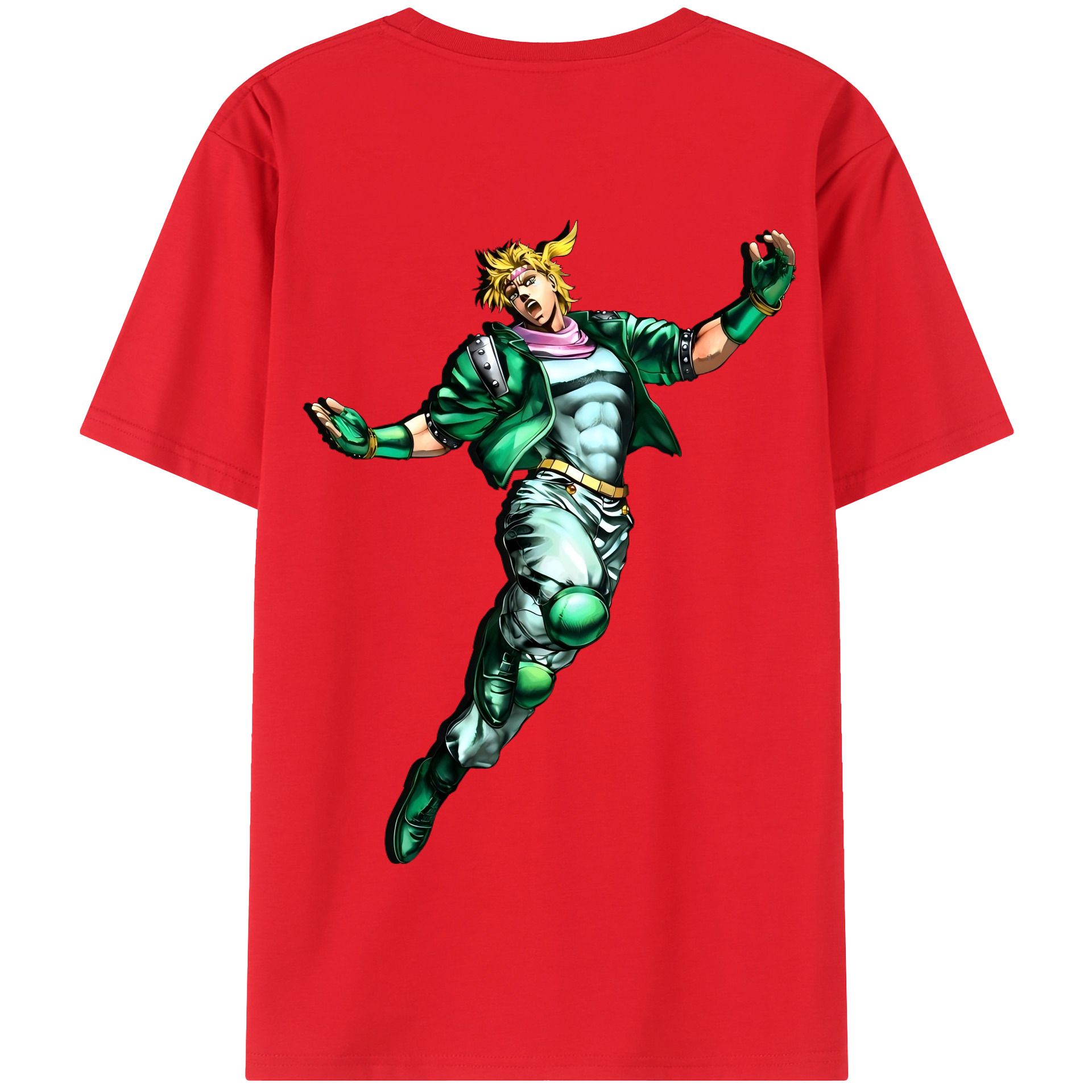 （画像用） ジョジョの奇妙な冒険 ディオ?ブランドー JoJo's Bizarre Adventure Dio Brando 綿100％半袖Tシャツ（背面プリント）