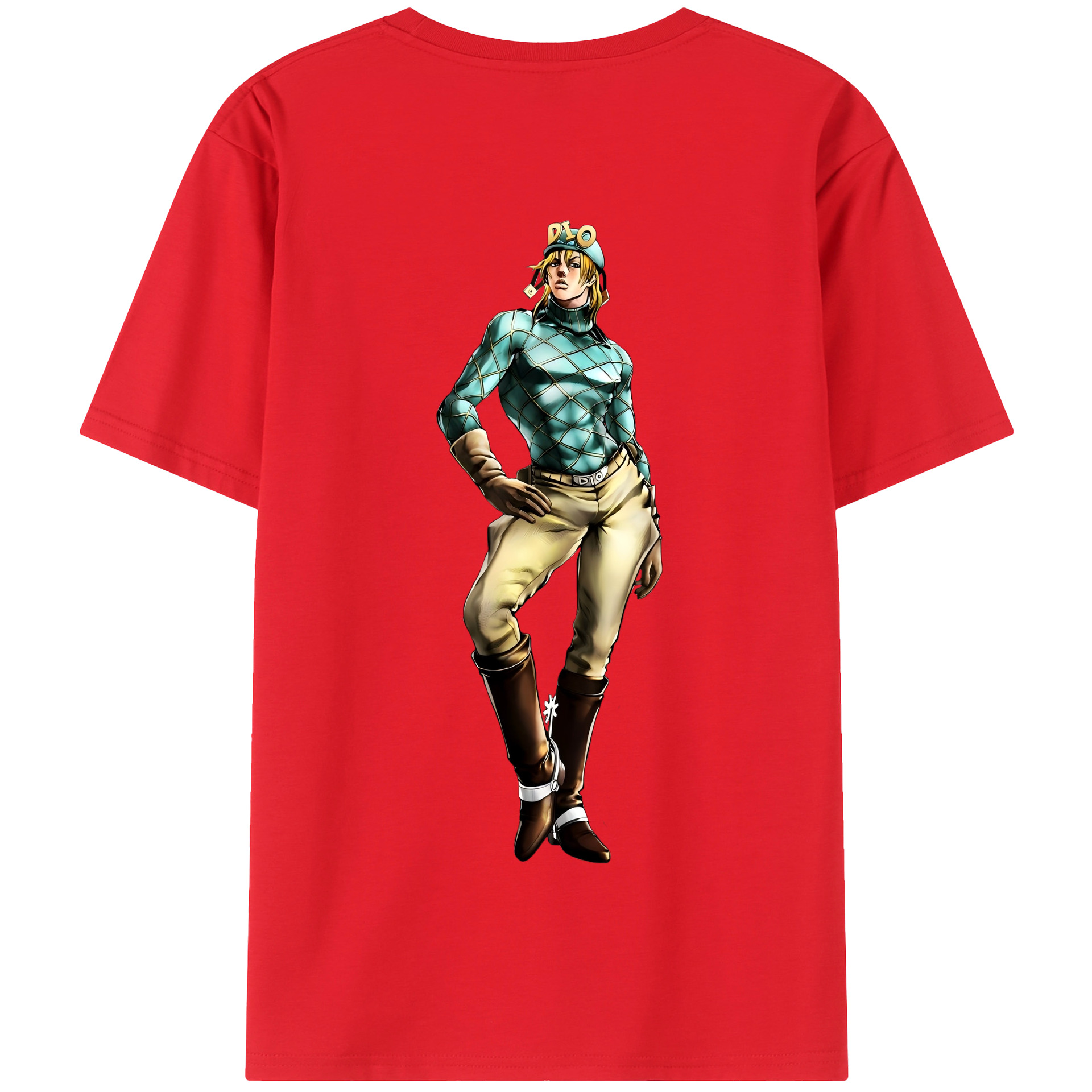 （画像用） ジョジョの奇妙な冒険 ディオ?ブランドー JoJo's Bizarre Adventure Dio Brando 綿100％半袖Tシャツ（背面プリント）
