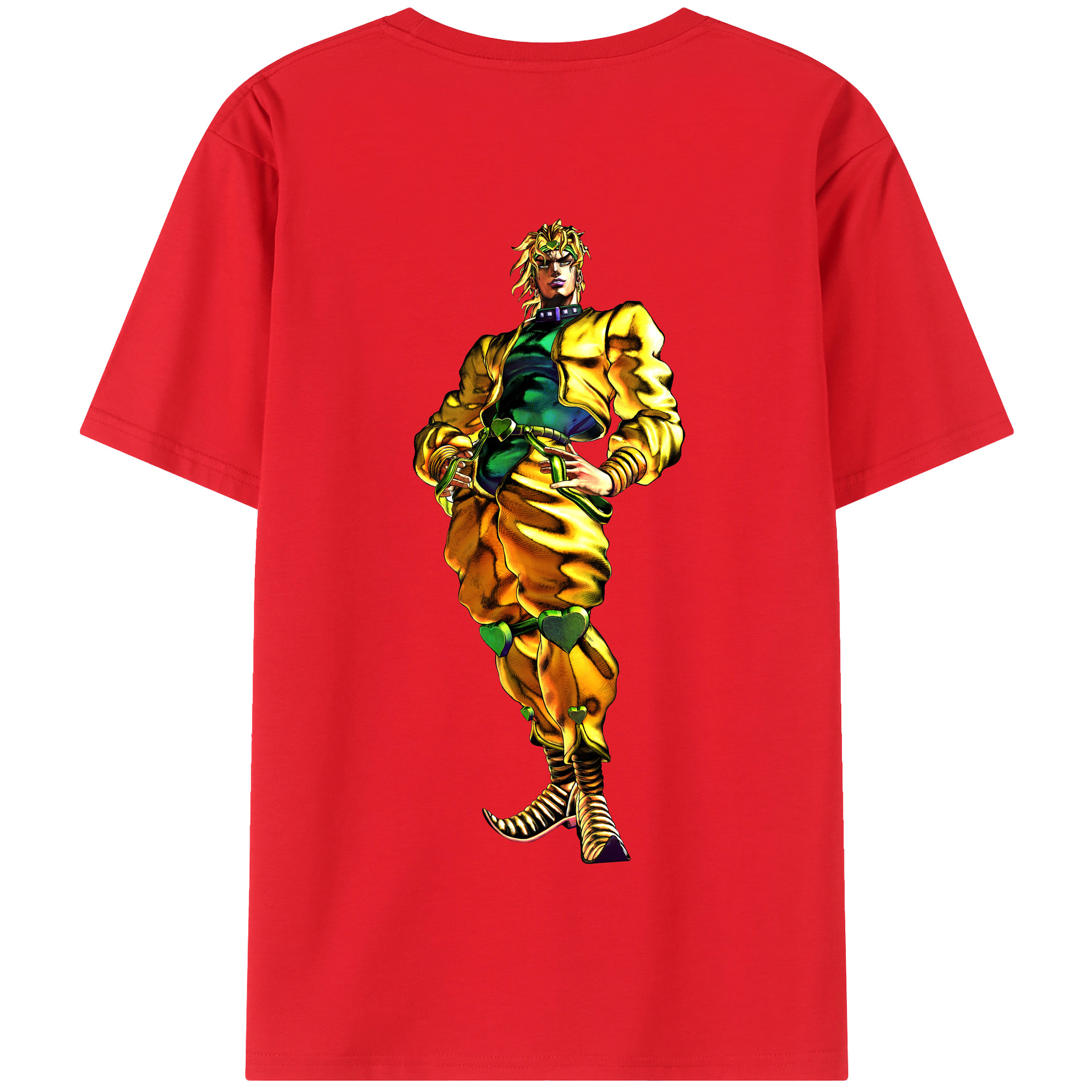 （画像用） ジョジョの奇妙な冒険 ディオ?ブランドー JoJo's Bizarre Adventure Dio Brando 綿100％半袖Tシャツ（背面プリント）