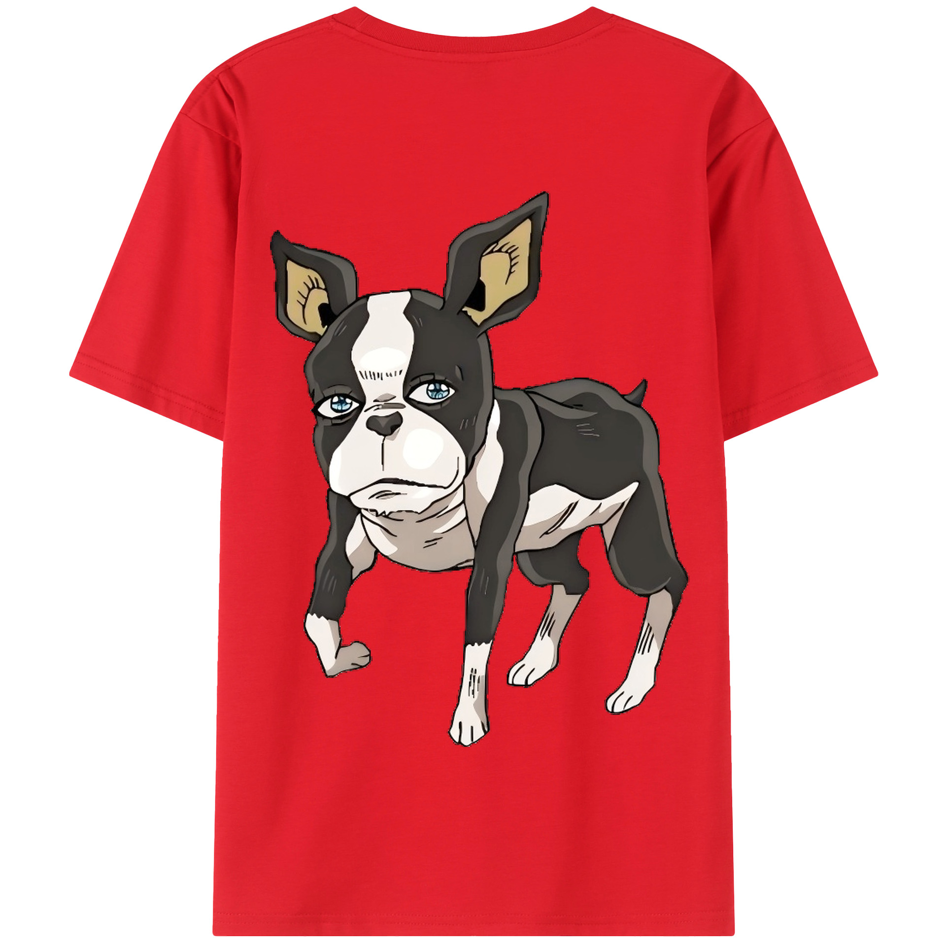 （画像用） ジョジョの奇妙な冒険 イギー JoJo's Bizarre Adventure Iggy 綿100％半袖Tシャツ（背面プリント）