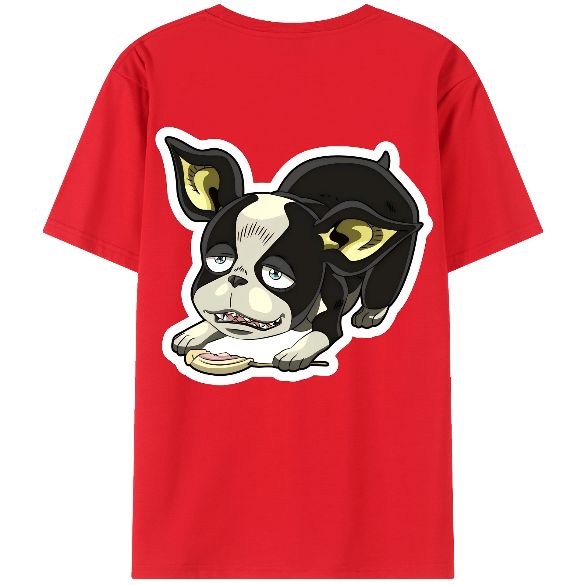 （画像用） ジョジョの奇妙な冒険 イギー JoJo's Bizarre Adventure Iggy 綿100％半袖Tシャツ（背面プリント）
