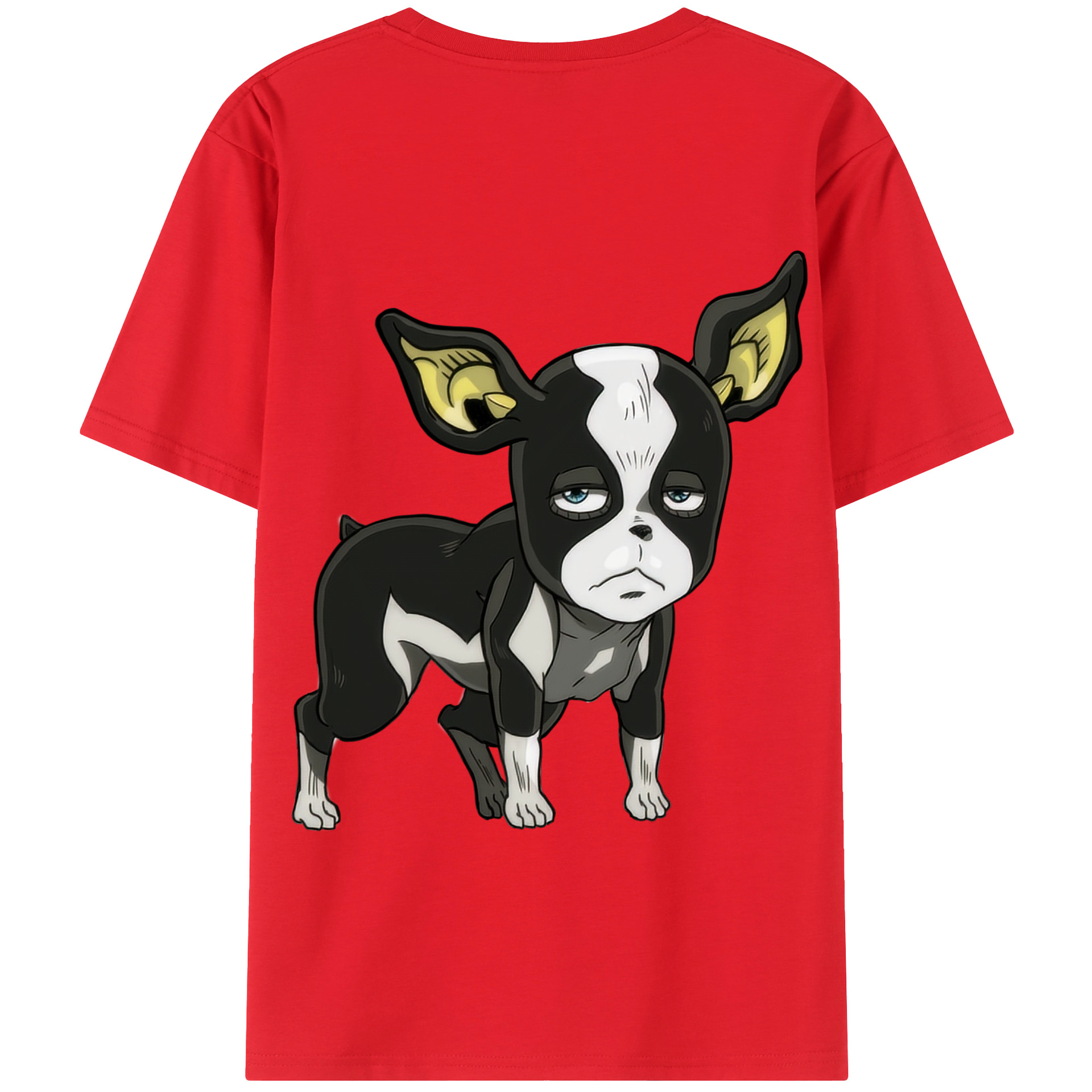 （画像用） ジョジョの奇妙な冒険 イギー JoJo's Bizarre Adventure Iggy 綿100％半袖Tシャツ（背面プリント）