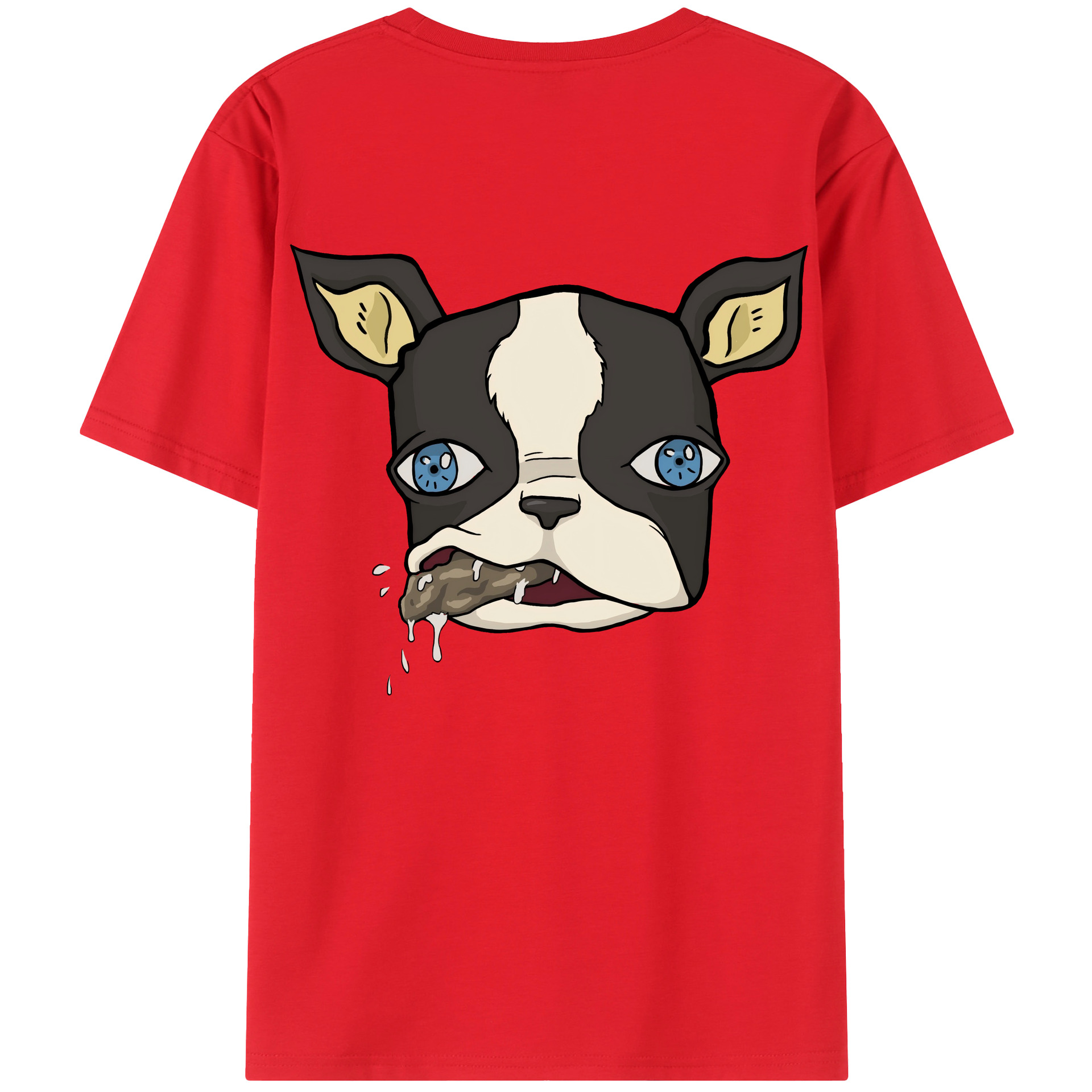 （画像用） ジョジョの奇妙な冒険 イギー JoJo's Bizarre Adventure Iggy 綿100％半袖Tシャツ（背面プリント）