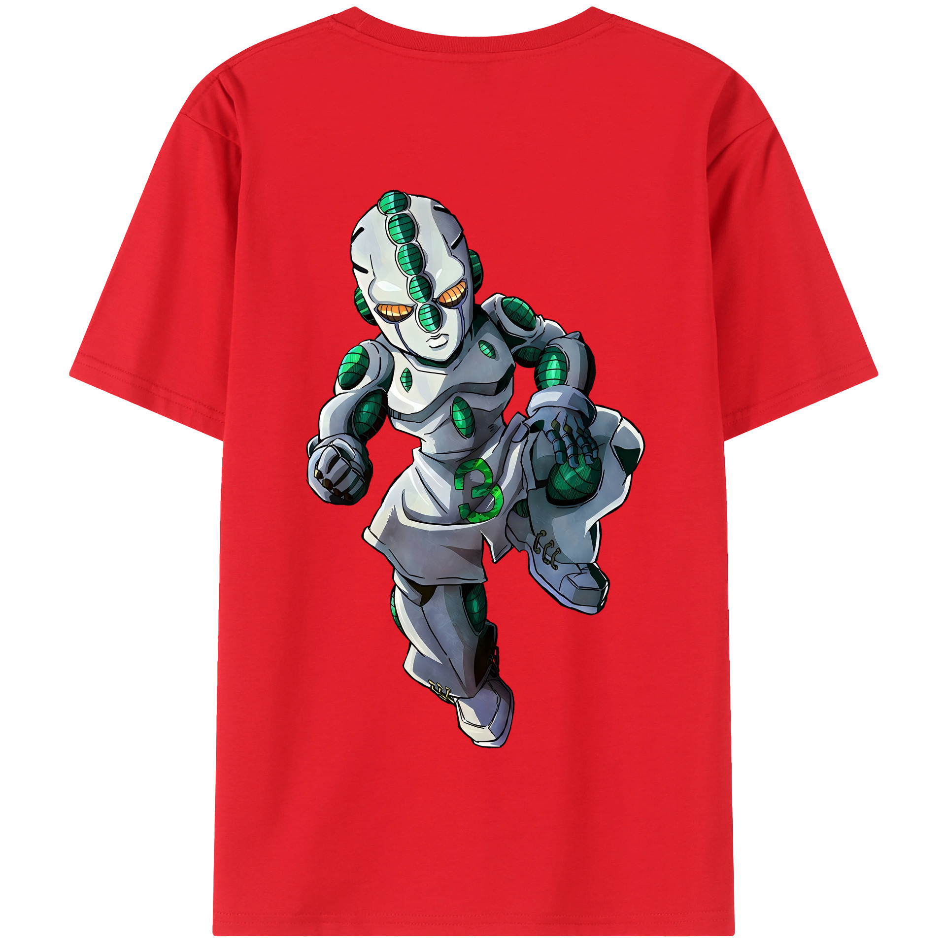 （画像用） ジョジョの奇妙な冒険 広瀨康一 JoJo's Bizarre Adventure Hirose Koichi 綿100％半袖Tシャツ（背面プリント）