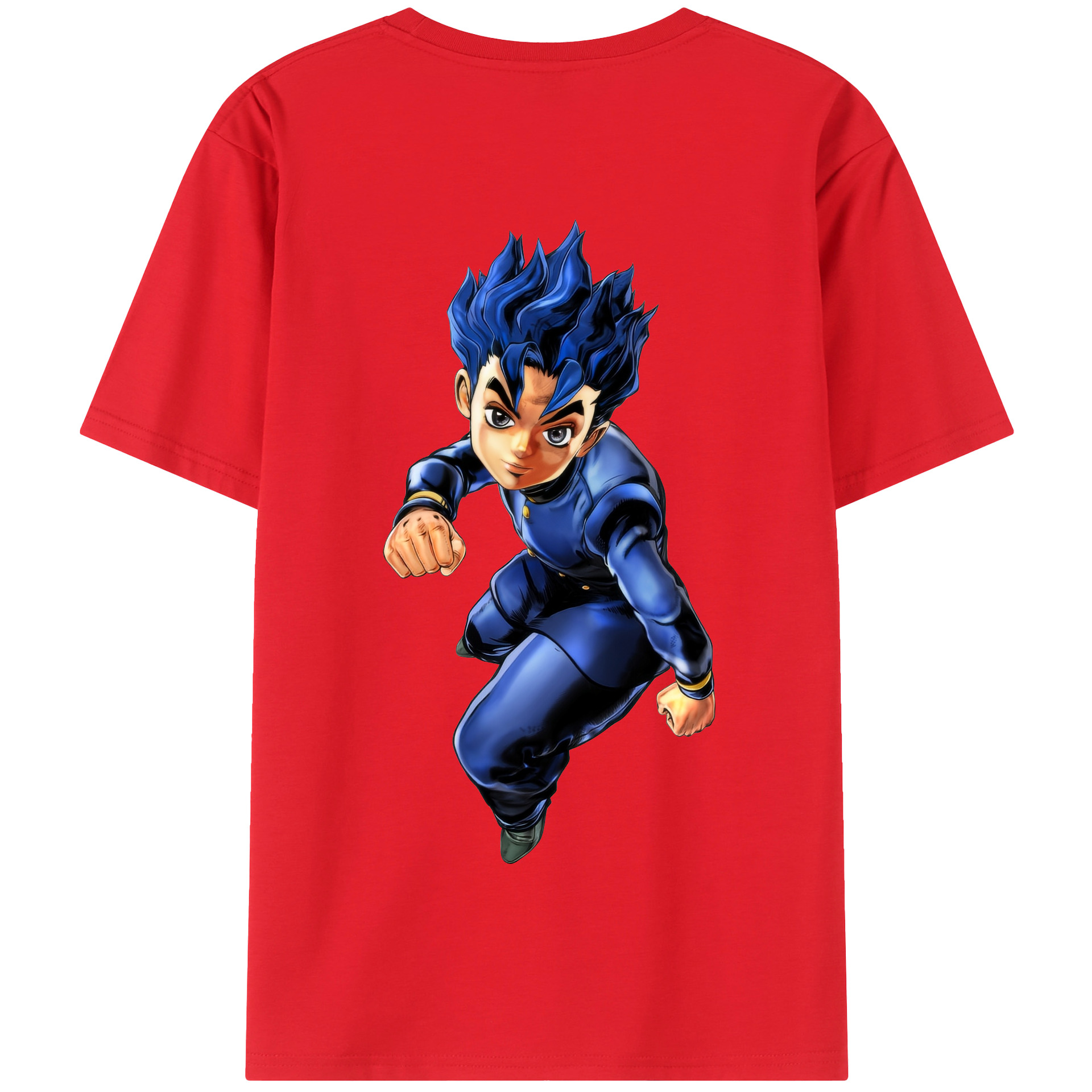 （画像用） ジョジョの奇妙な冒険 広瀨康一 JoJo's Bizarre Adventure Hirose Koichi 綿100％半袖Tシャツ（背面プリント）