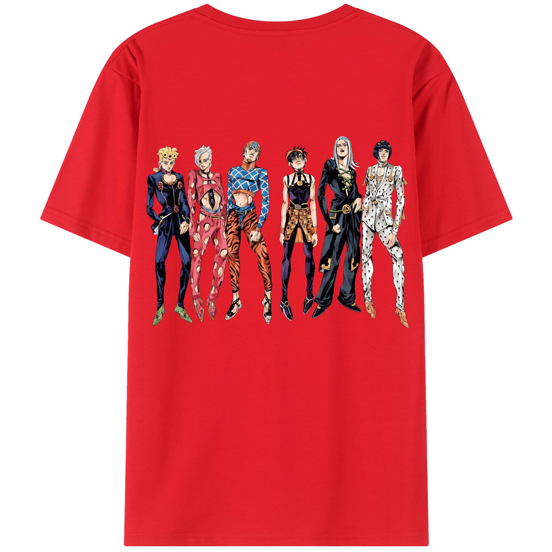 （画像用） ジョジョの奇妙な冒険 JoJo's Bizarre Adventure 綿100％半袖Tシャツ（背面プリント）