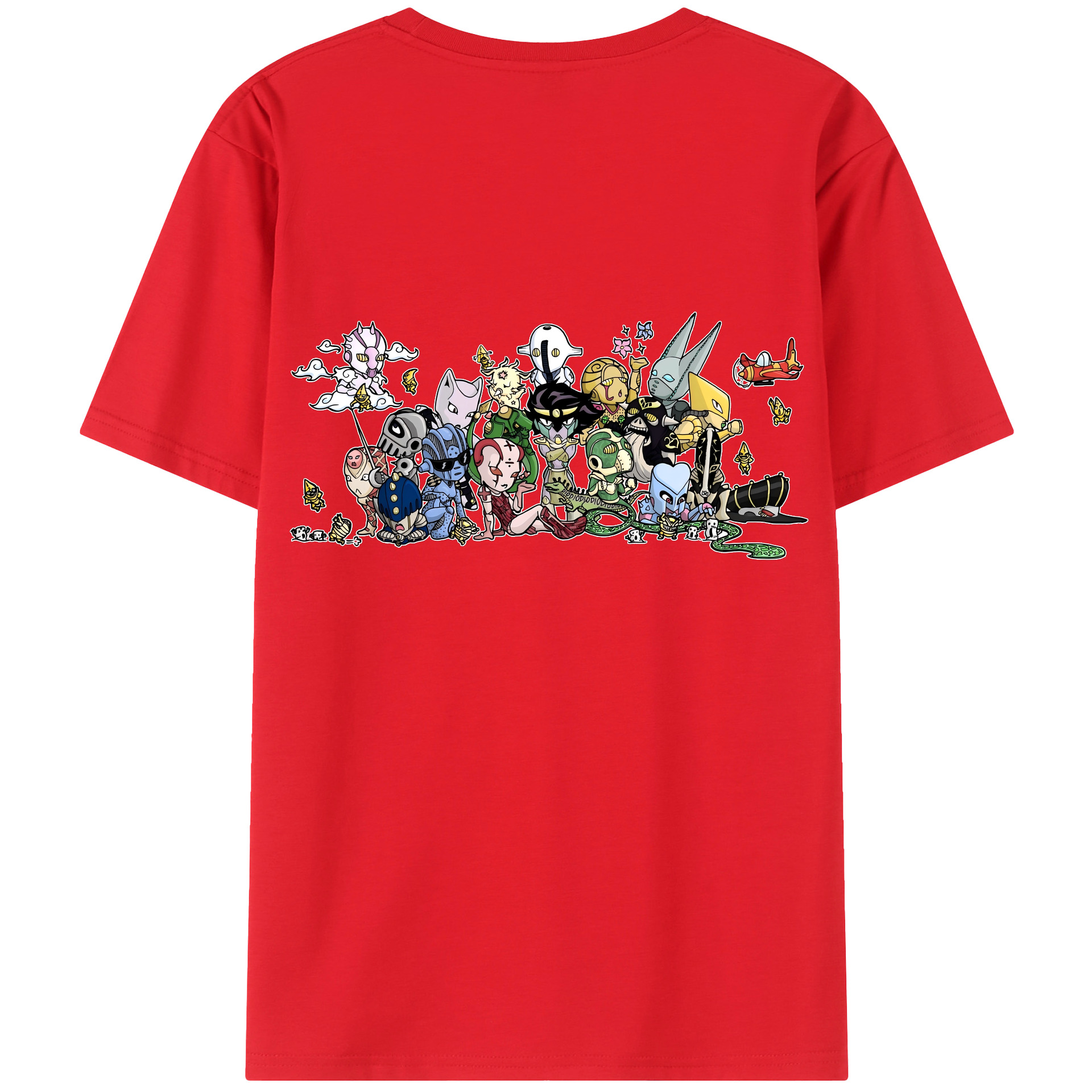 （画像用） ジョジョの奇妙な冒険 JoJo's Bizarre Adventure 綿100％半袖Tシャツ（背面プリント）