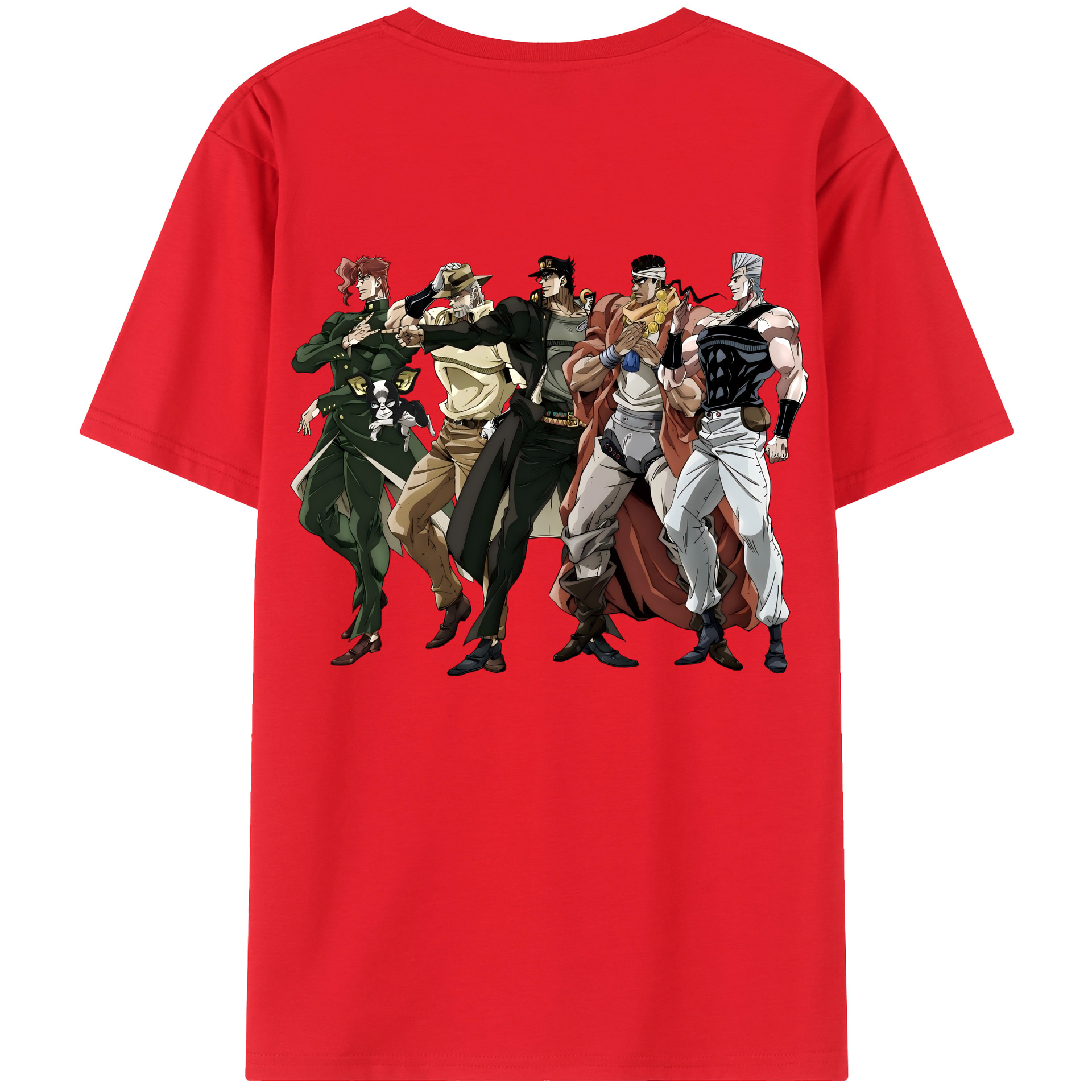 （画像用） ジョジョの奇妙な冒険 JoJo's Bizarre Adventure 綿100％半袖Tシャツ（背面プリント）