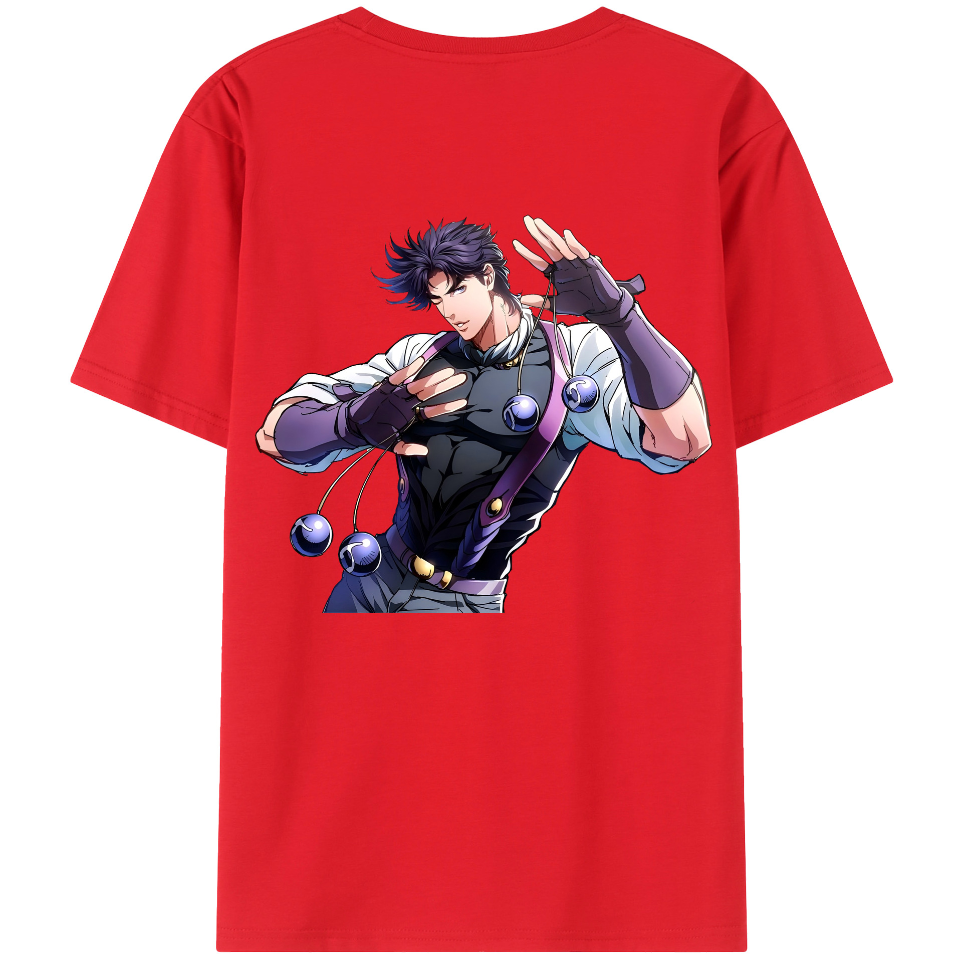 （画像用） ジョジョの奇妙な冒険 JoJo's Bizarre Adventure 綿100％半袖Tシャツ（背面プリント）