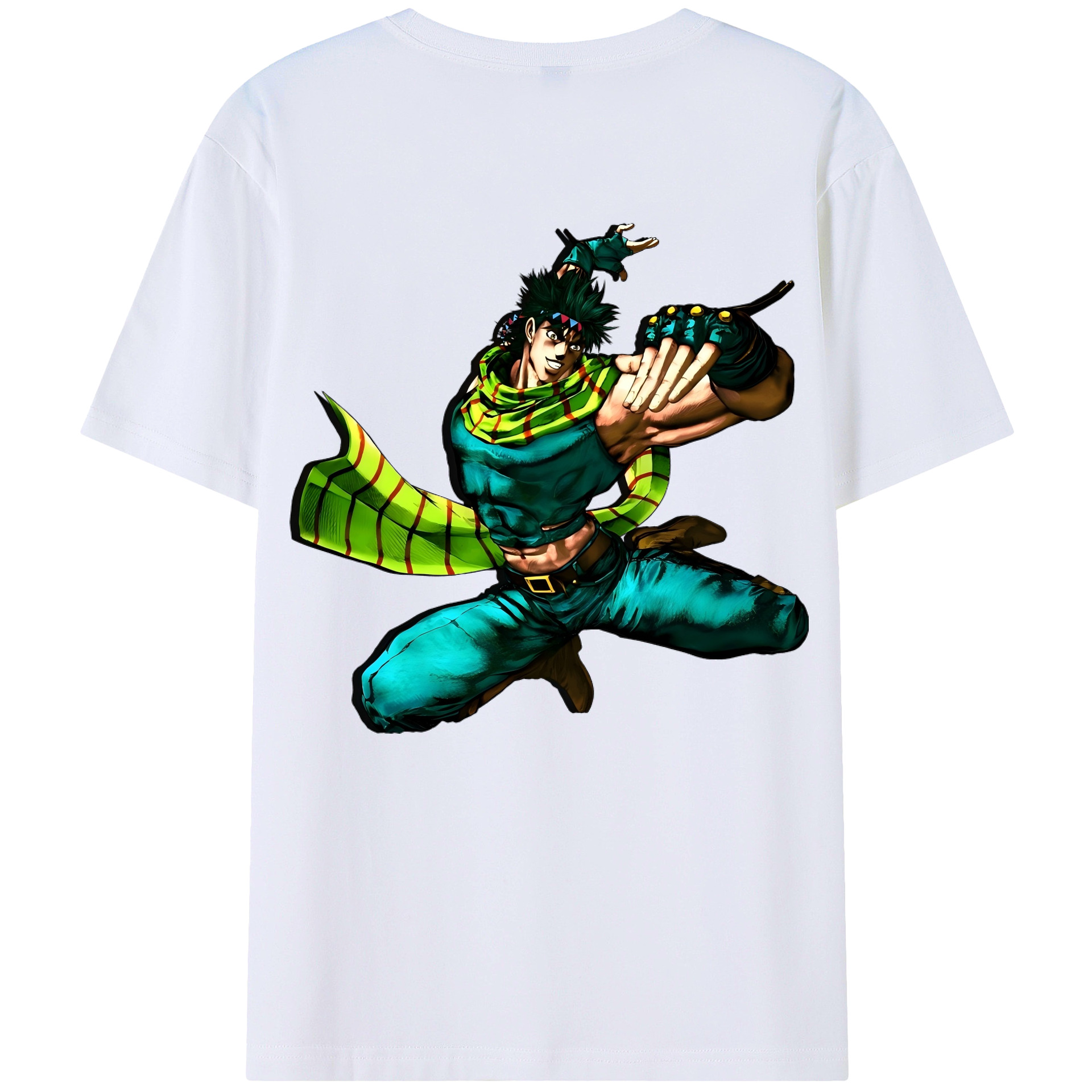 （画像用） ジョジョの奇妙な冒険 ジョセフ?ジョースター JoJo's Bizarre Adventure Joseph Joestar 綿100％半袖Tシャツ（背面プリント）