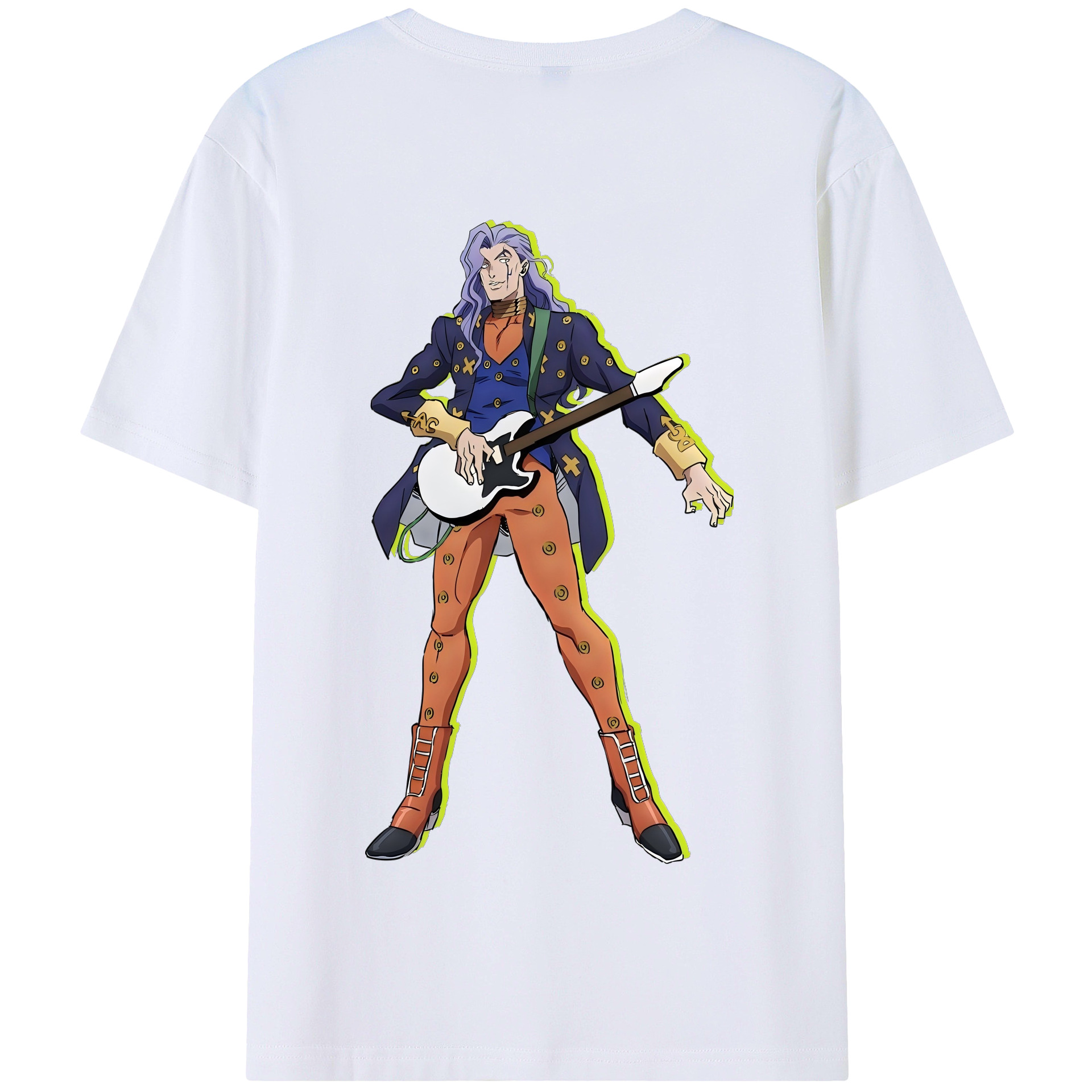 （画像用） ジョジョの奇妙な冒険 おといし あきら JoJo's Bizarre Adventure Akira Otoishi 綿100％半袖Tシャツ（背面プリント）