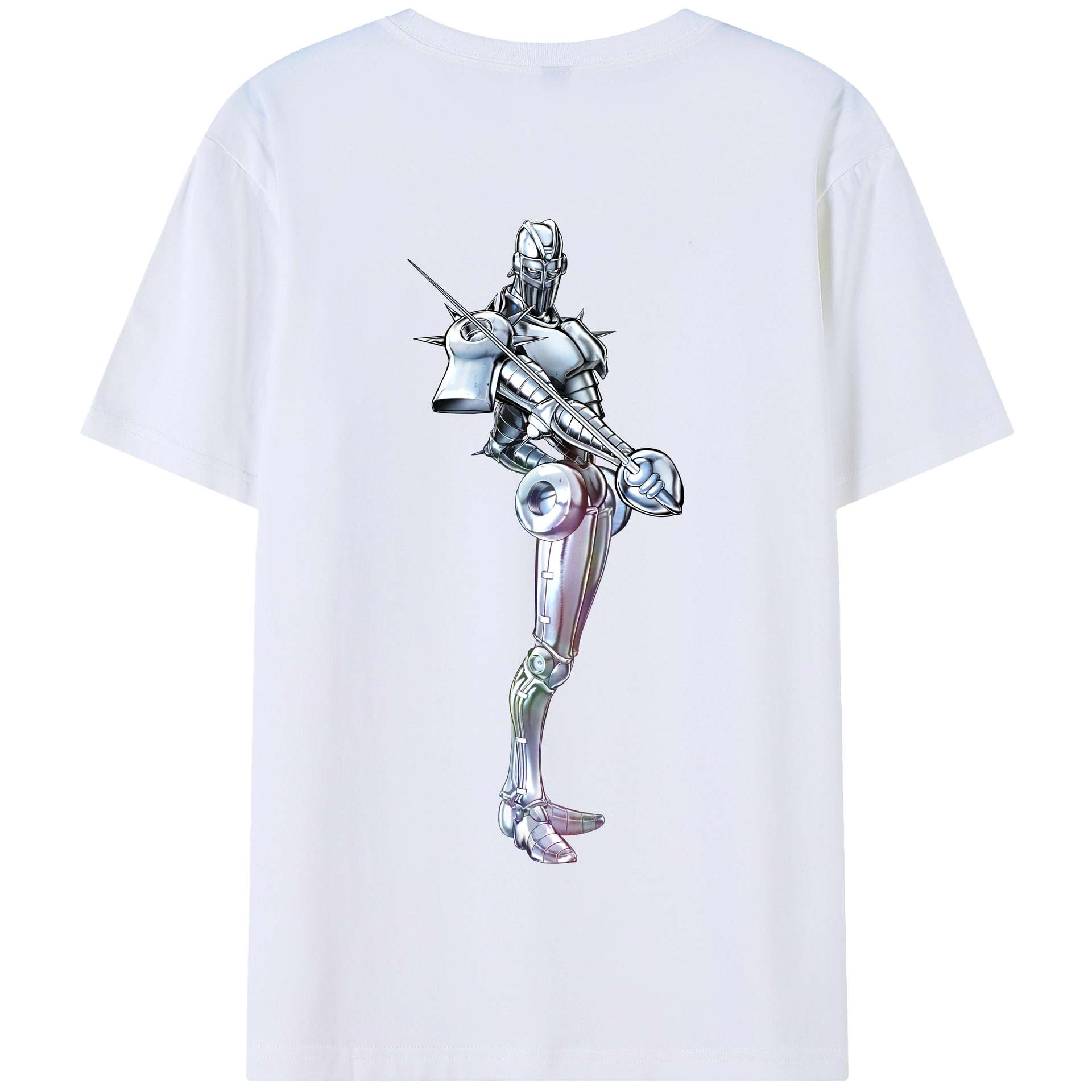 （画像用） ジョジョの奇妙な冒険 ジャン＝ピエール?ポルナレフ JoJo's Bizarre Adventure Jan Pierre Polnareff 綿100％半袖Tシャツ（背面プリント）