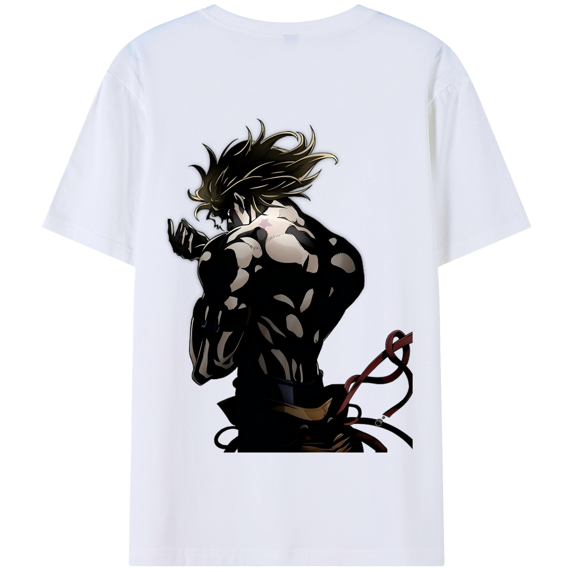 （画像用） ジョジョの奇妙な冒険 ディオ?ブランドー JoJo's Bizarre Adventure Dio Brando 綿100％半袖Tシャツ（背面プリント）