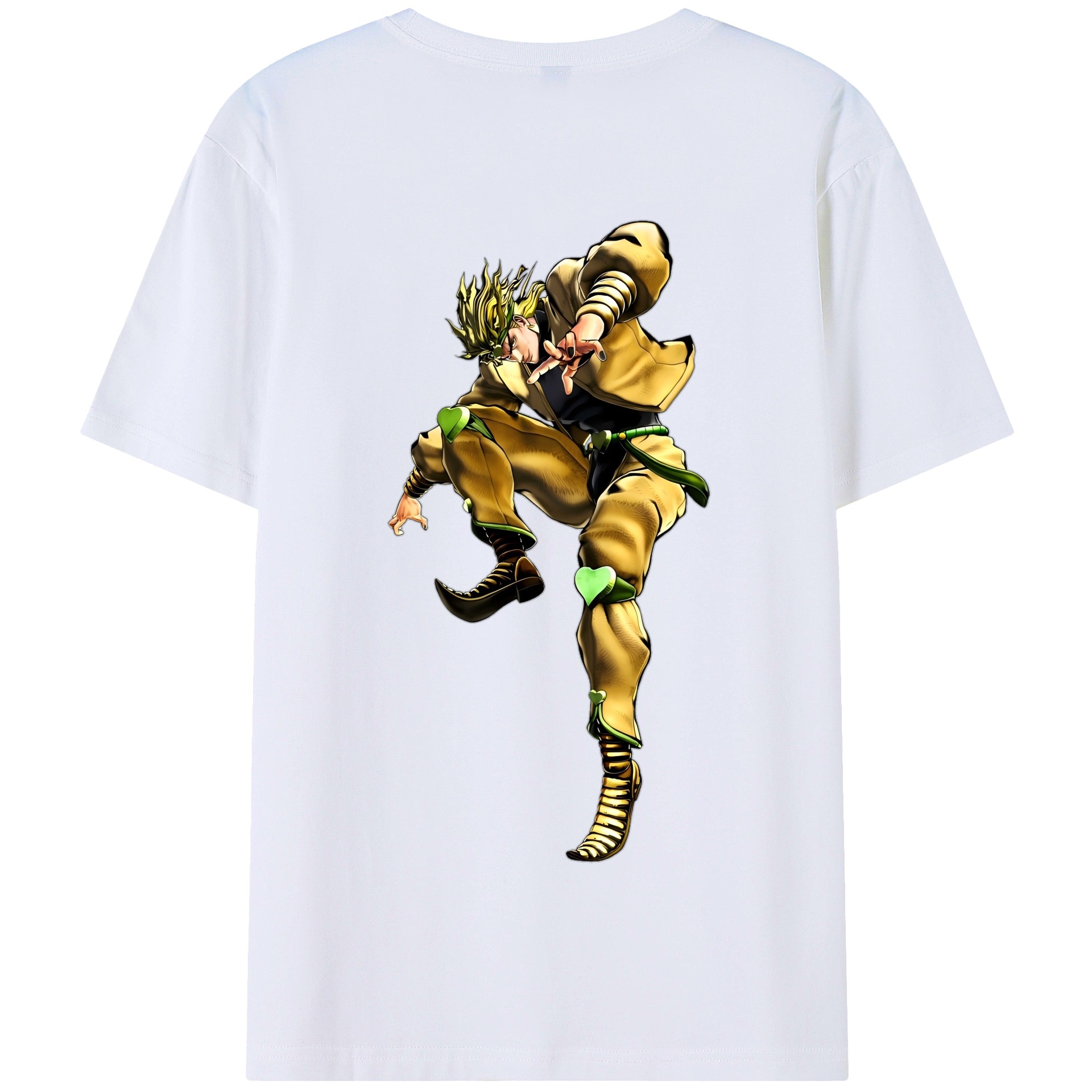 （画像用） ジョジョの奇妙な冒険 ディオ?ブランドー JoJo's Bizarre Adventure Dio Brando 綿100％半袖Tシャツ（背面プリント）