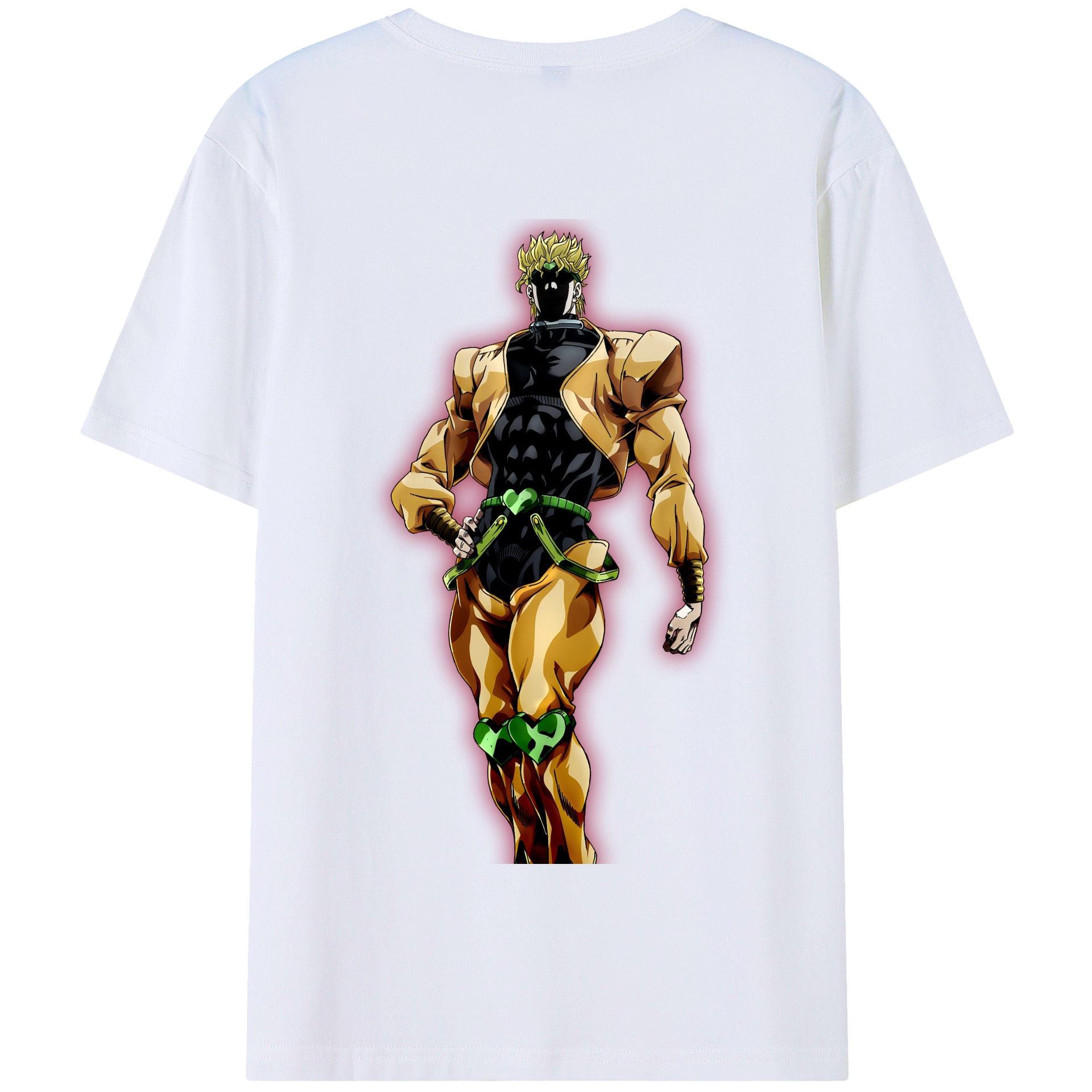 （画像用） ジョジョの奇妙な冒険 ディオ?ブランドー JoJo's Bizarre Adventure Dio Brando 綿100％半袖Tシャツ（背面プリント）